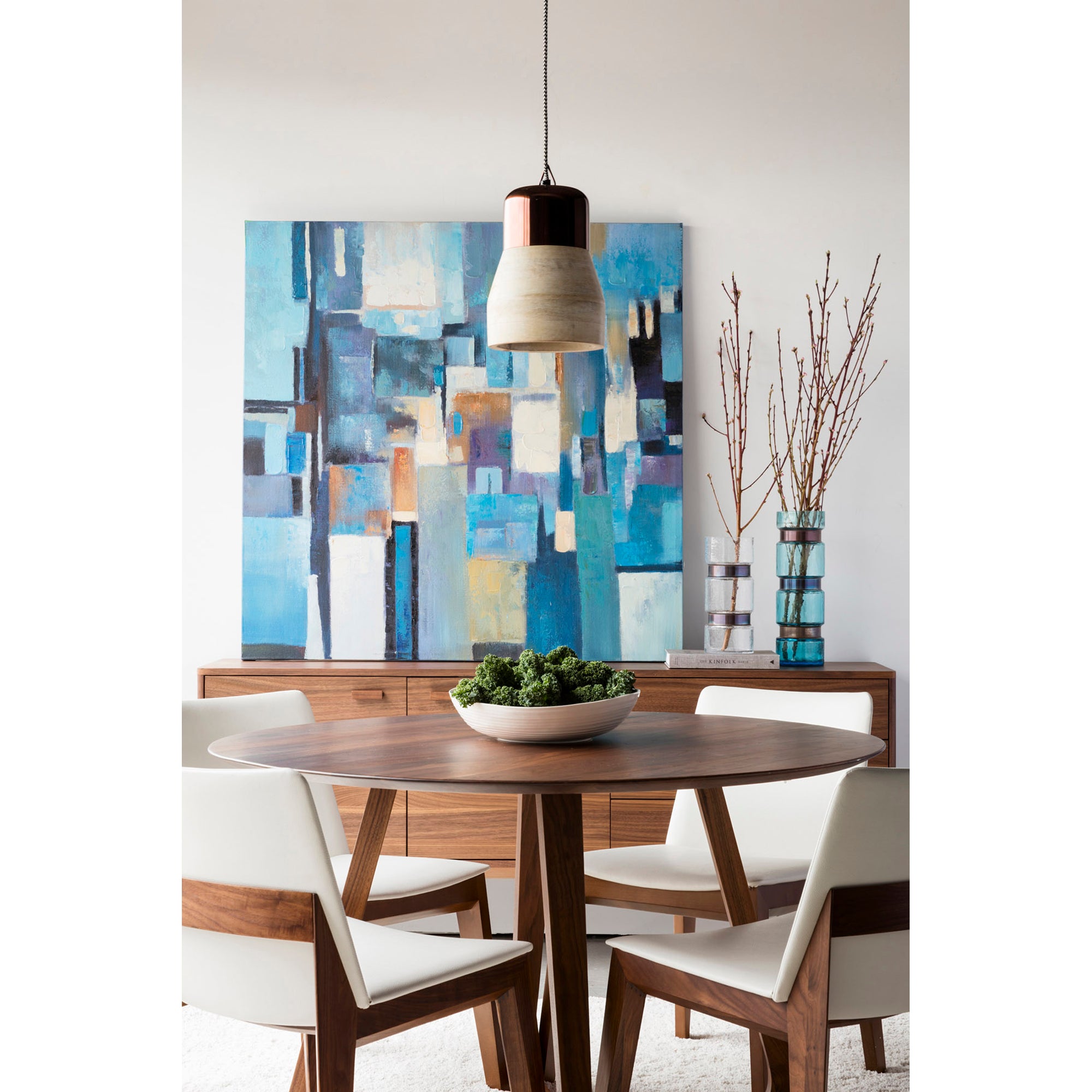 Moes Godenza Round Dining Table Walnut CB-1003-03-0