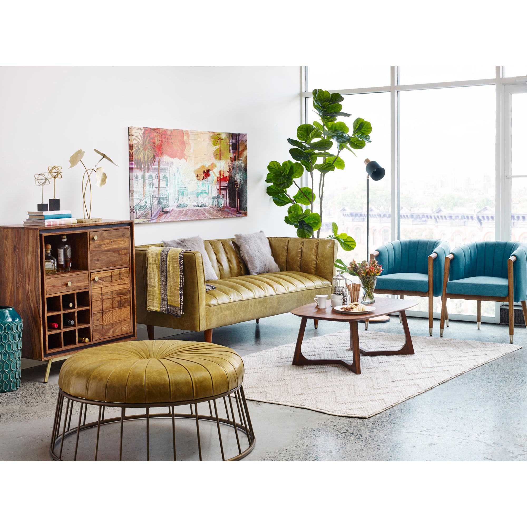 Moes Godenza Small Coffee Table Brown CB-1005-03-0