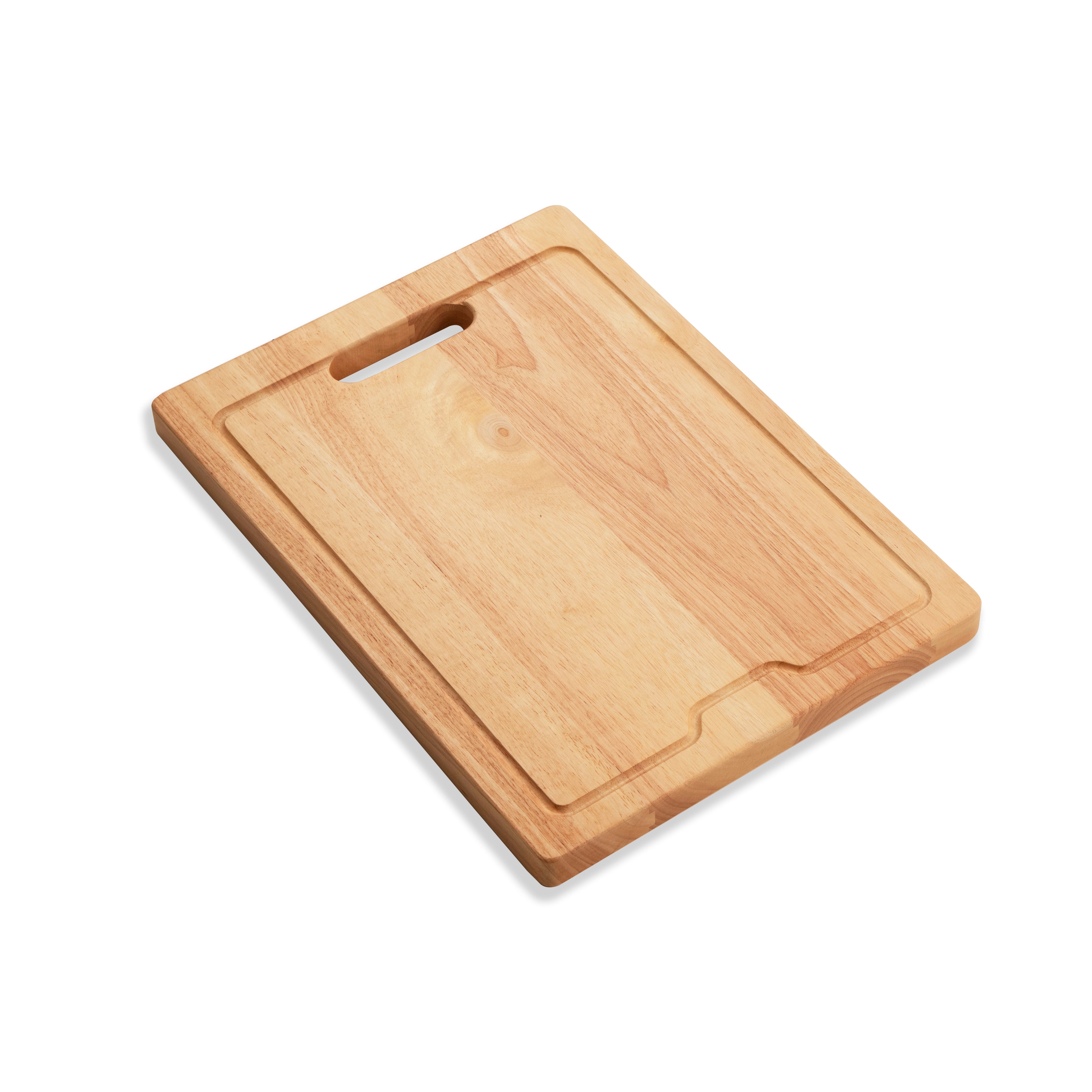 12" x 16-3/4" x 1" Rubberwood Cutting Board