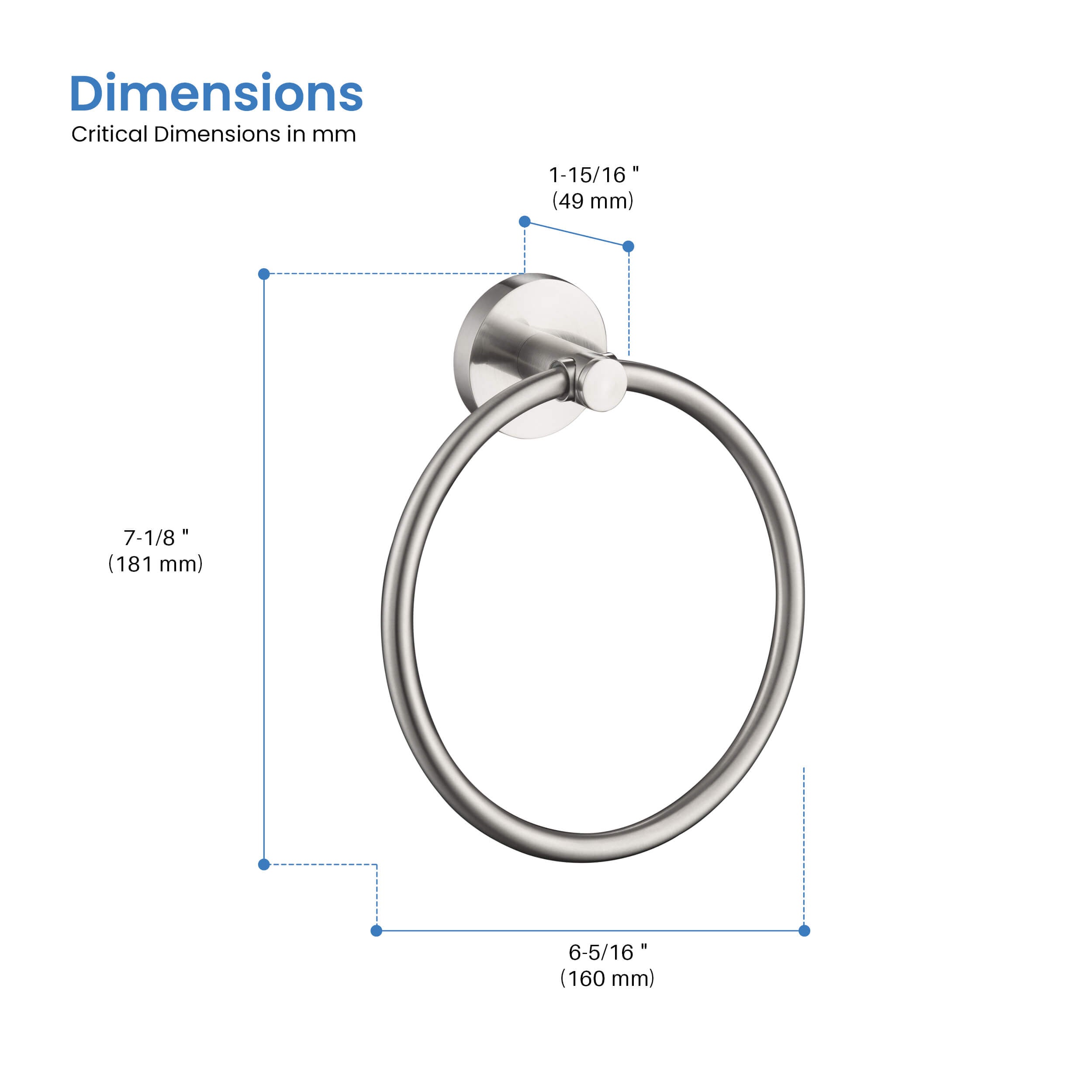 Halo Bathroom Towel Ring