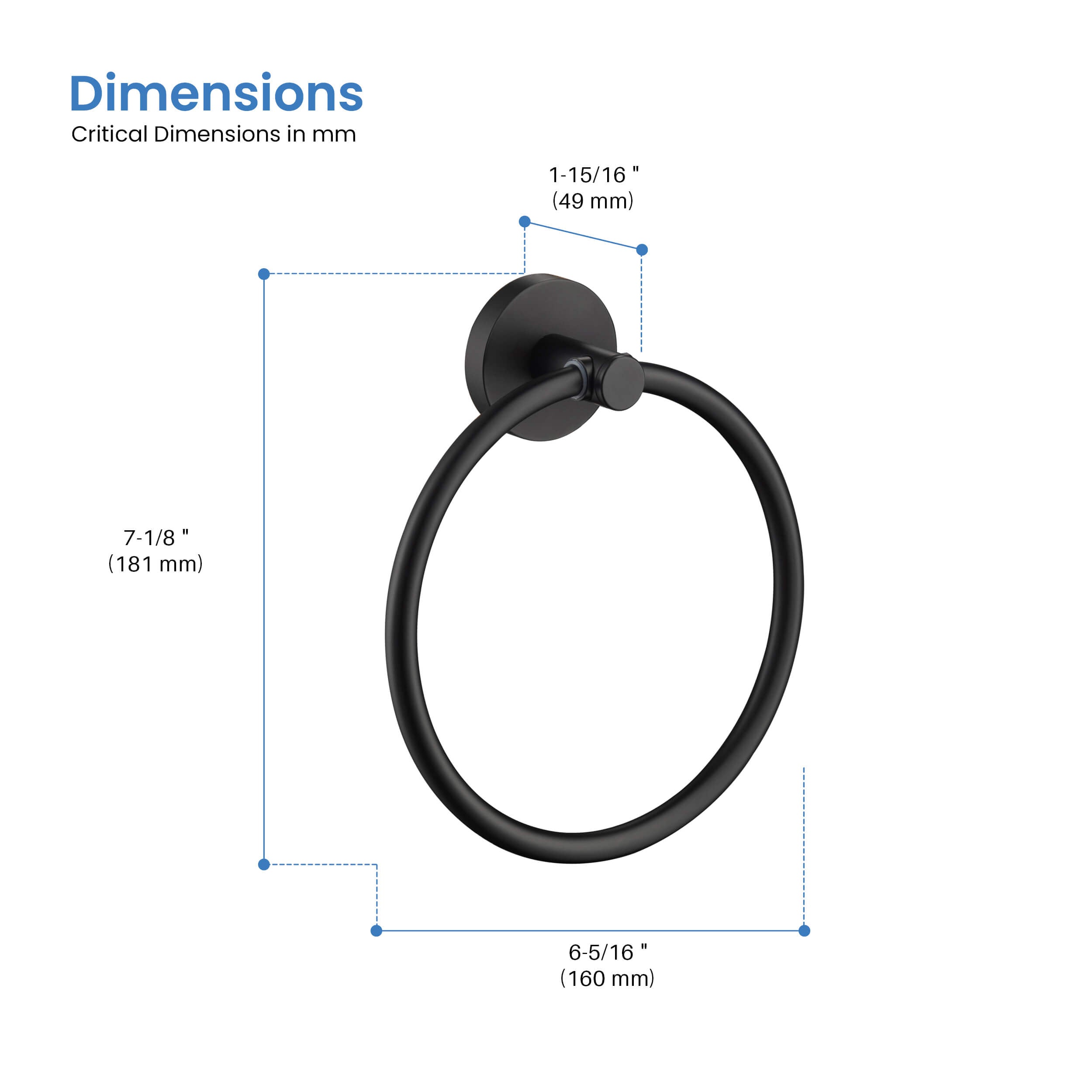 Halo Bathroom Towel Ring