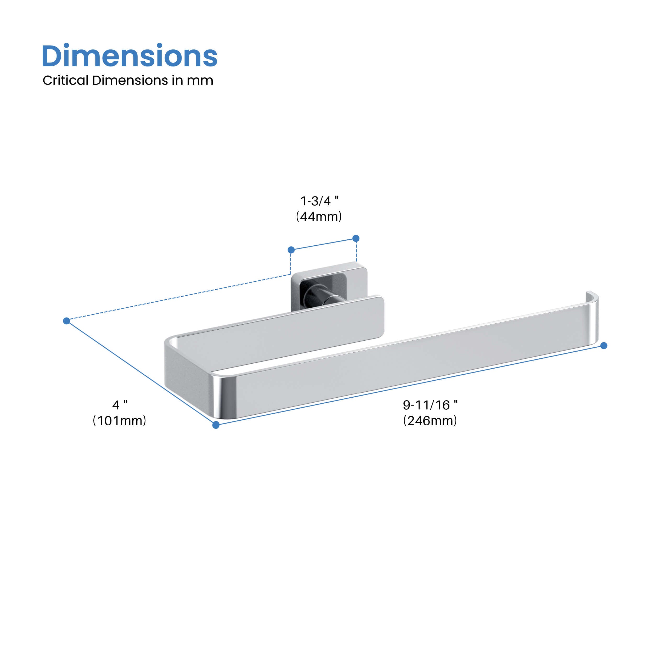 Fusion 10 inch Bathroom Towel Bar