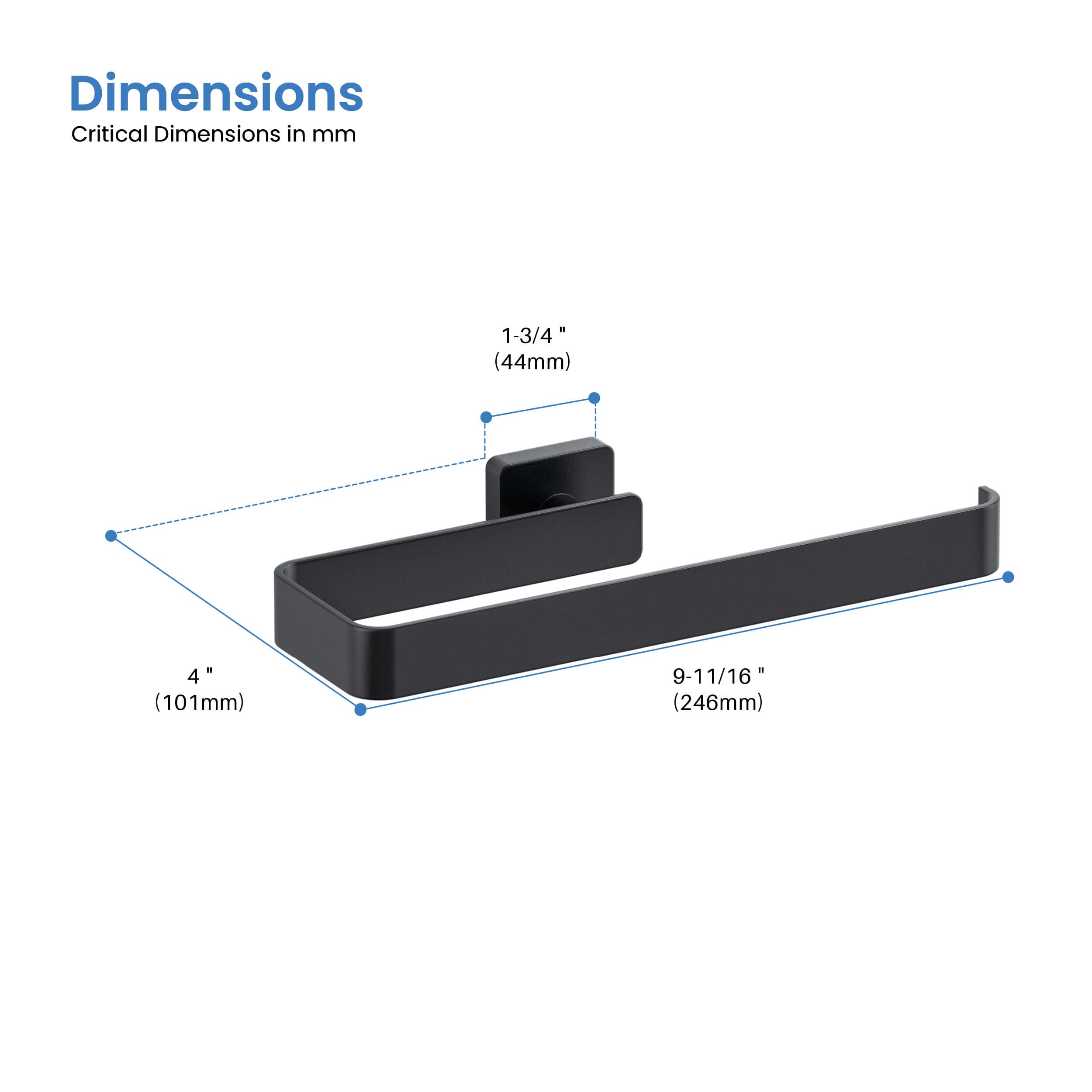 Fusion 10 inch Bathroom Towel Bar
