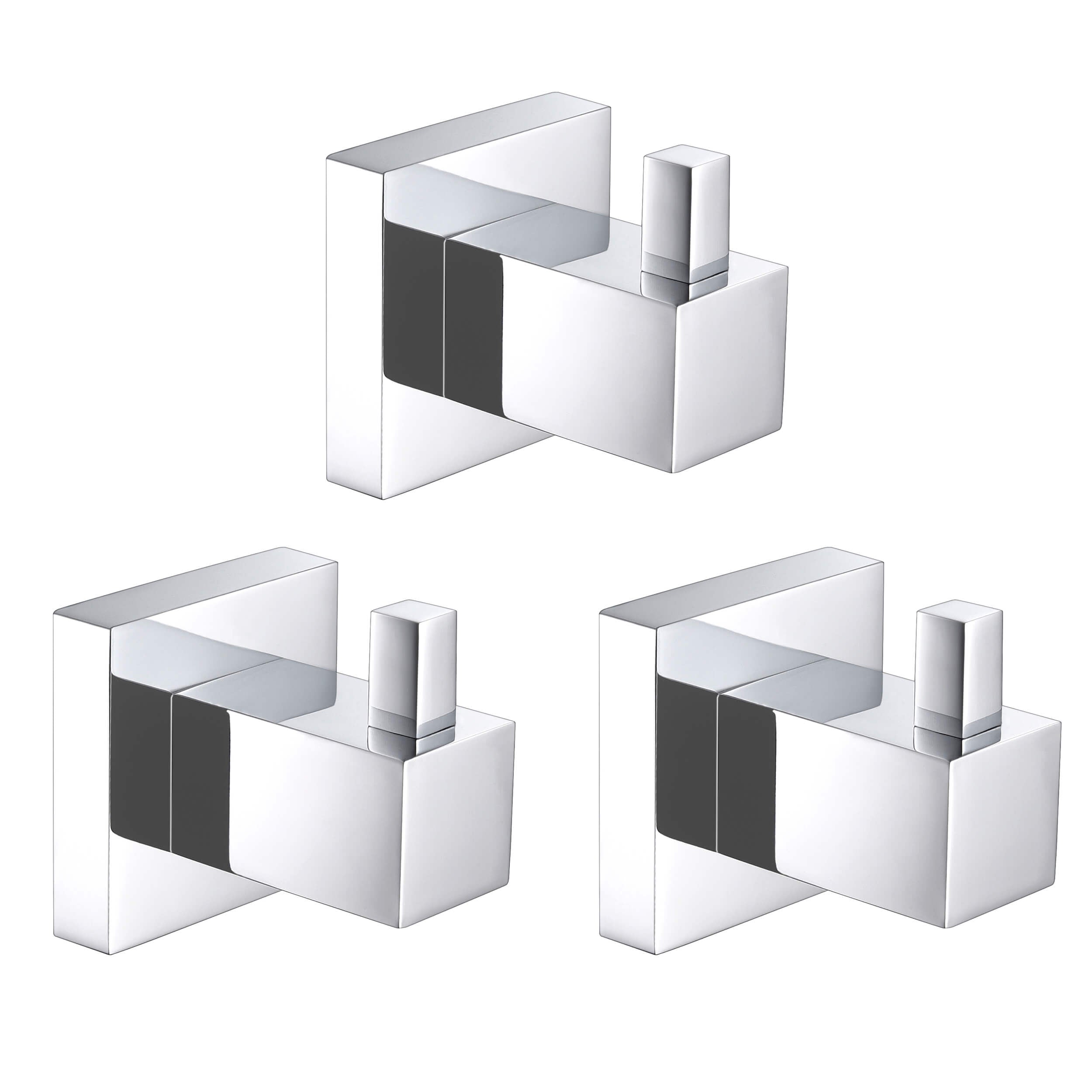 Quadra Bathroom Towel & Robe Hook 3 Count