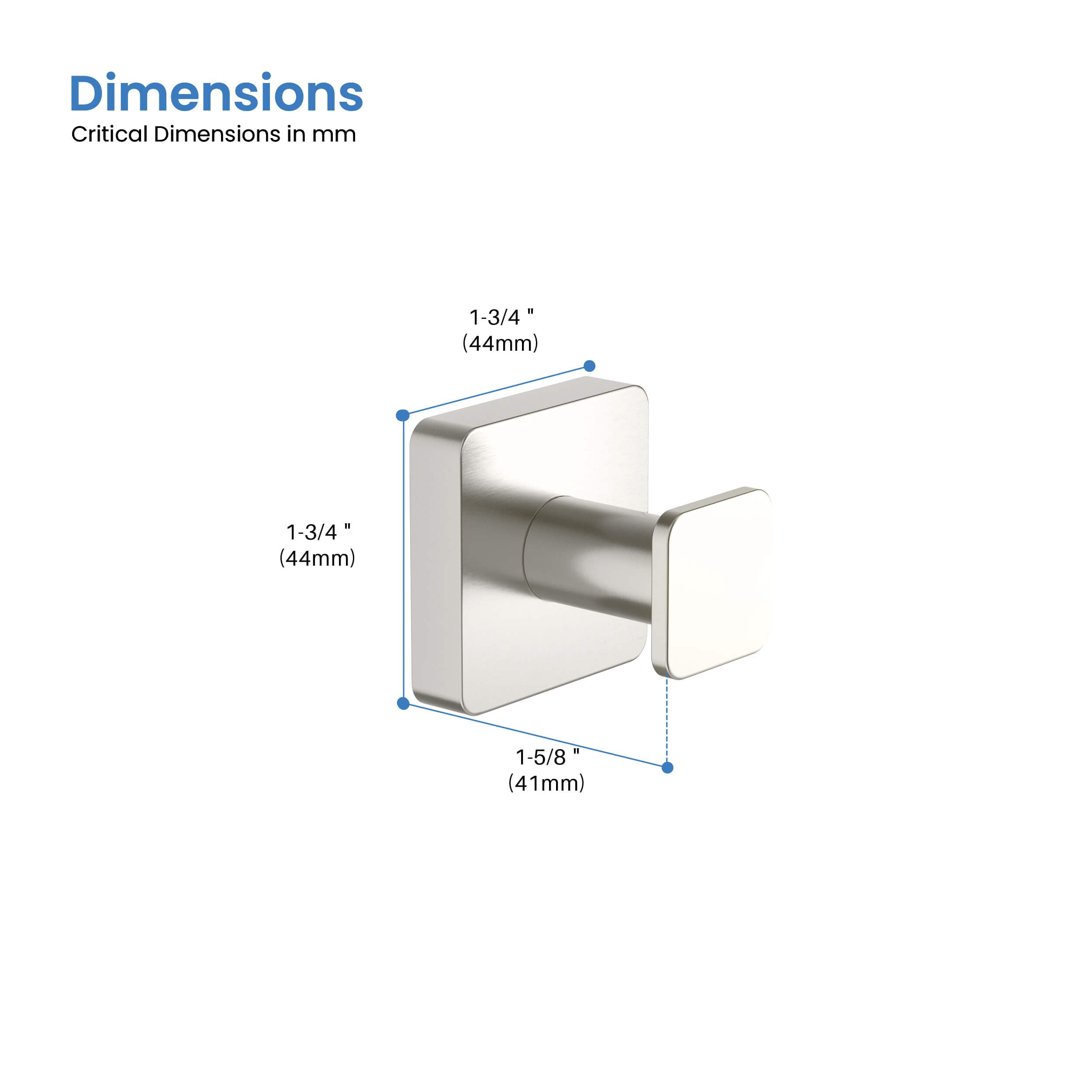 Fusion Bathroom Towel & Robe Hook 2 Count