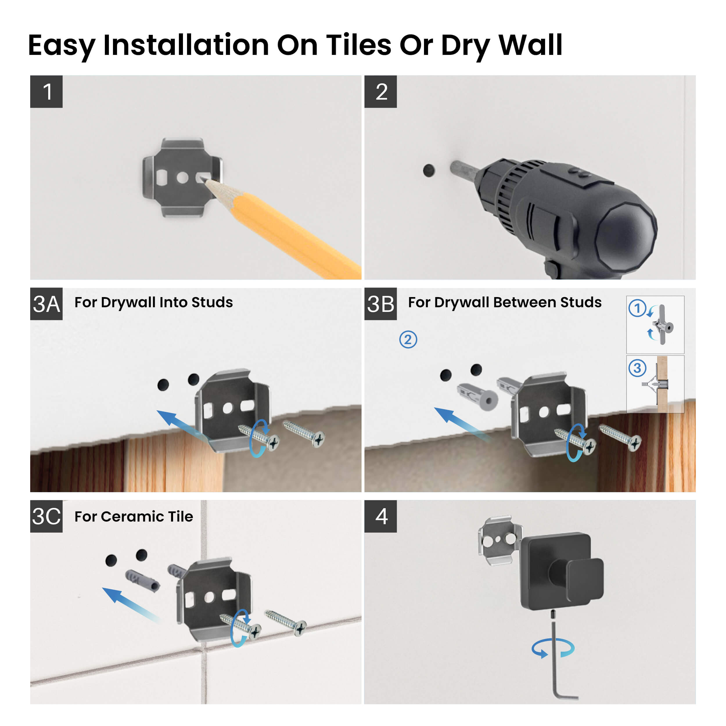 Fusion Bathroom Towel & Robe Hook 2 Count