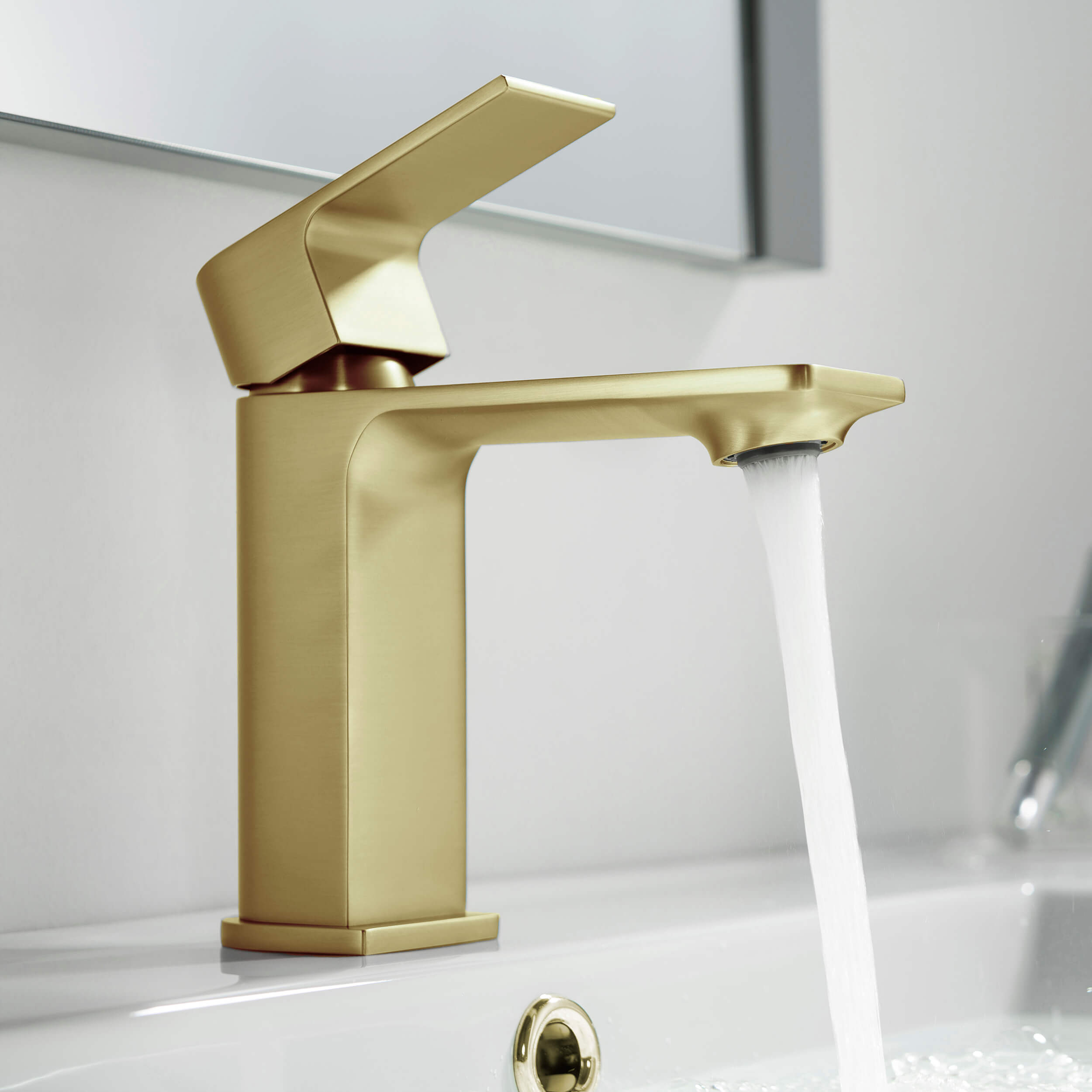 Aurora Single Handle Bathroom Vanity Sink Faucet with Pop Up Drain