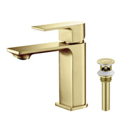 Aurora Single Handle Bathroom Vanity Sink Faucet with Pop Up Drain