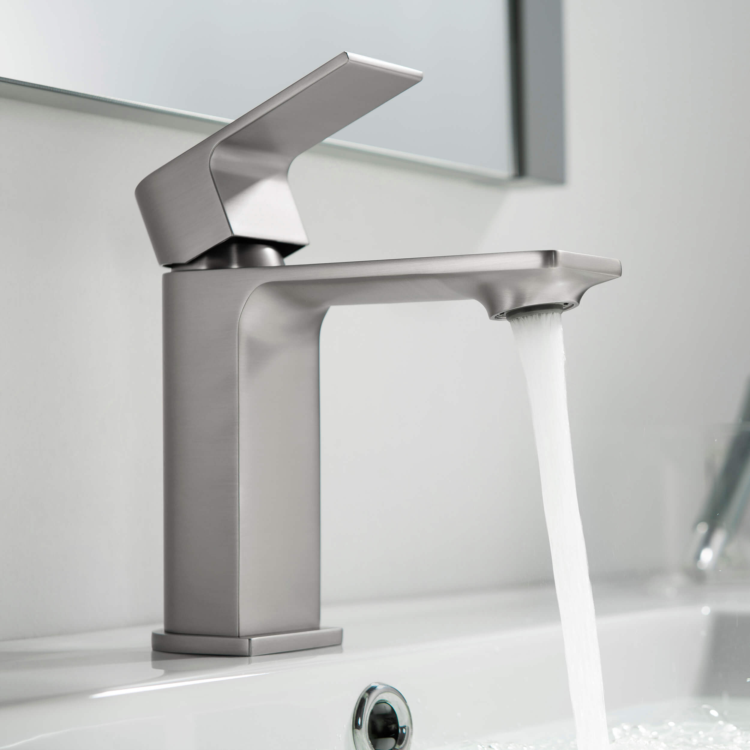 Aurora Single Handle Bathroom Vanity Sink Faucet with Pop Up Drain