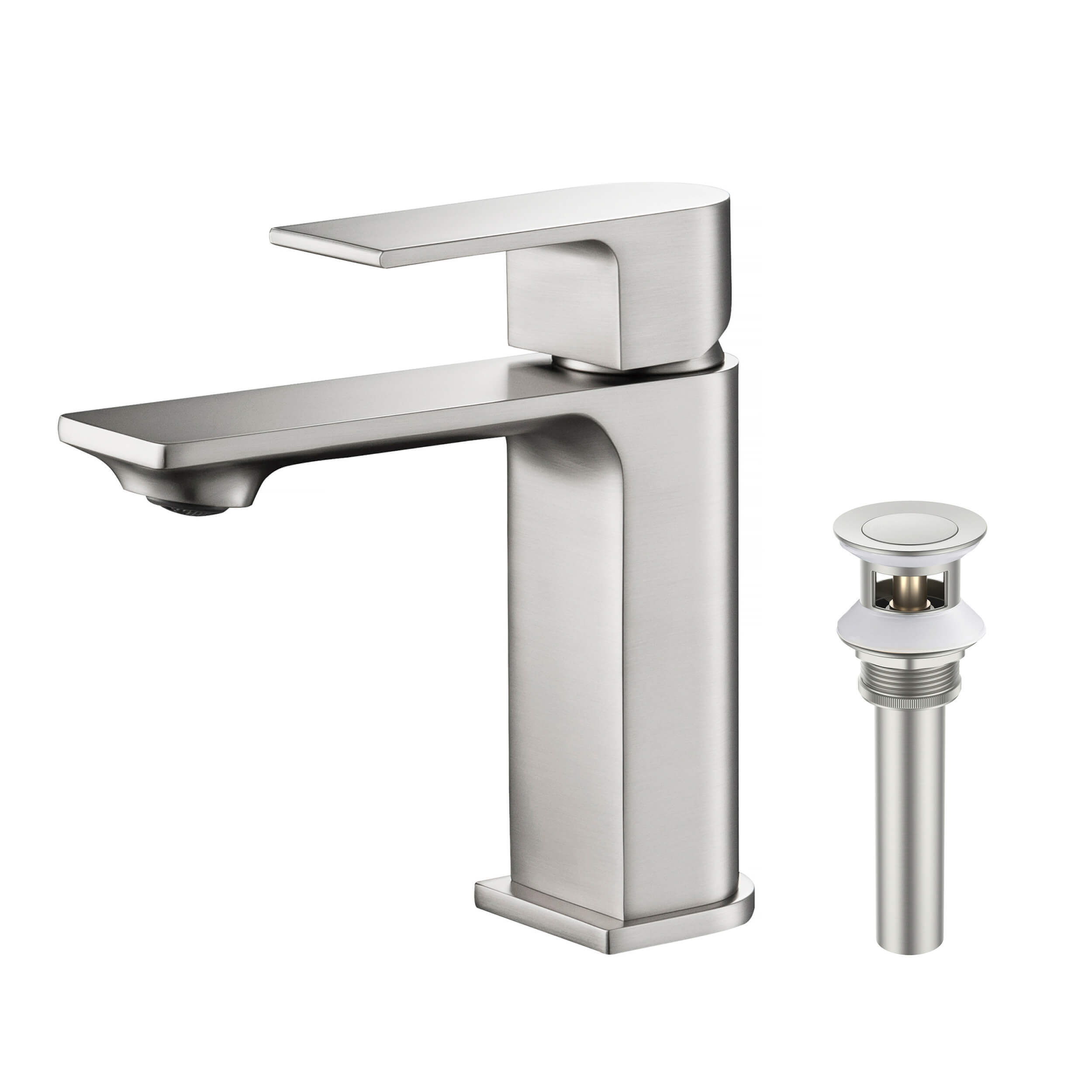Aurora Single Handle Bathroom Vanity Sink Faucet with Pop Up Drain