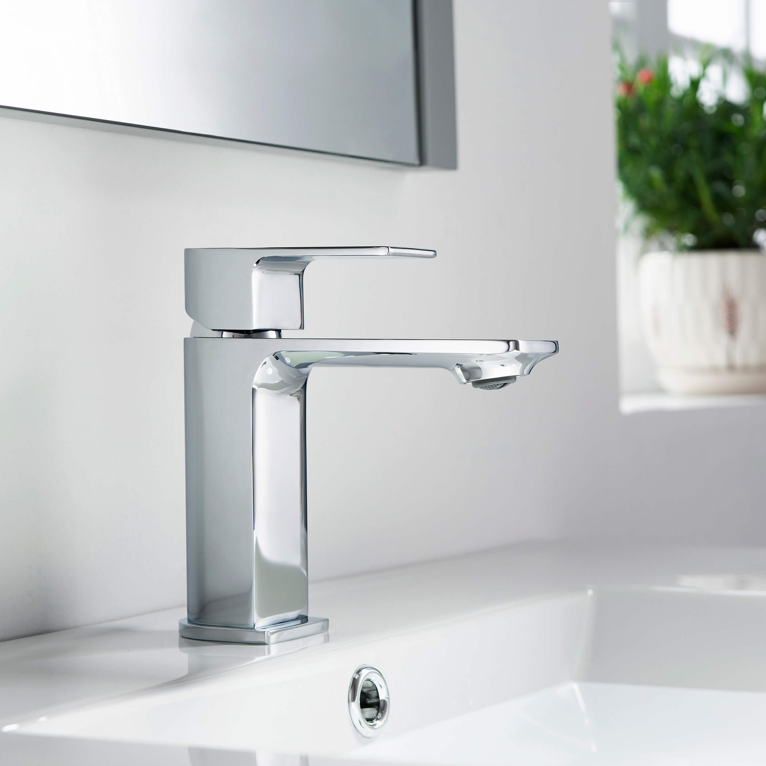 Aurora Single Handle Bathroom Vanity Sink Faucet with Pop Up Drain