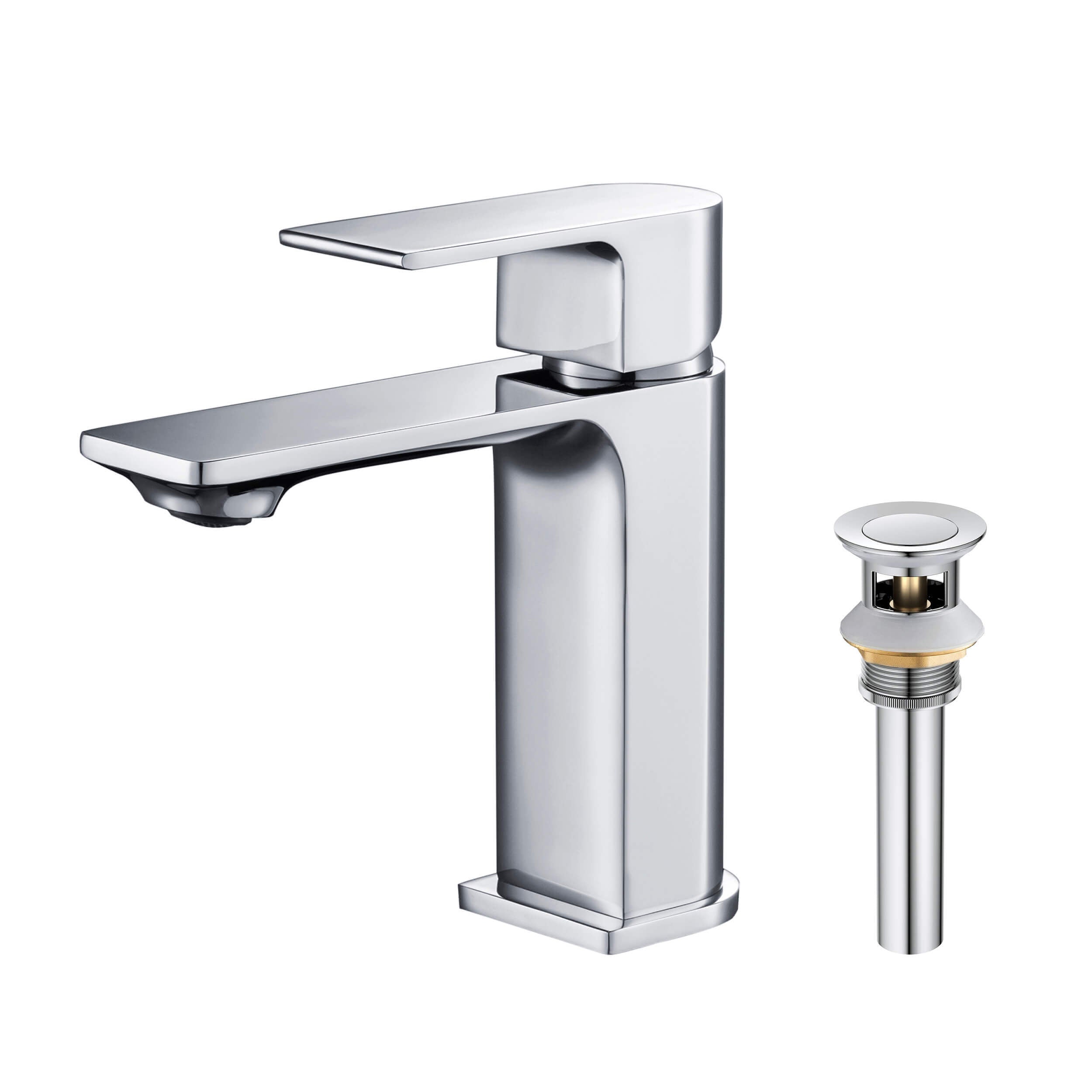 Aurora Single Handle Bathroom Vanity Sink Faucet with Pop Up Drain