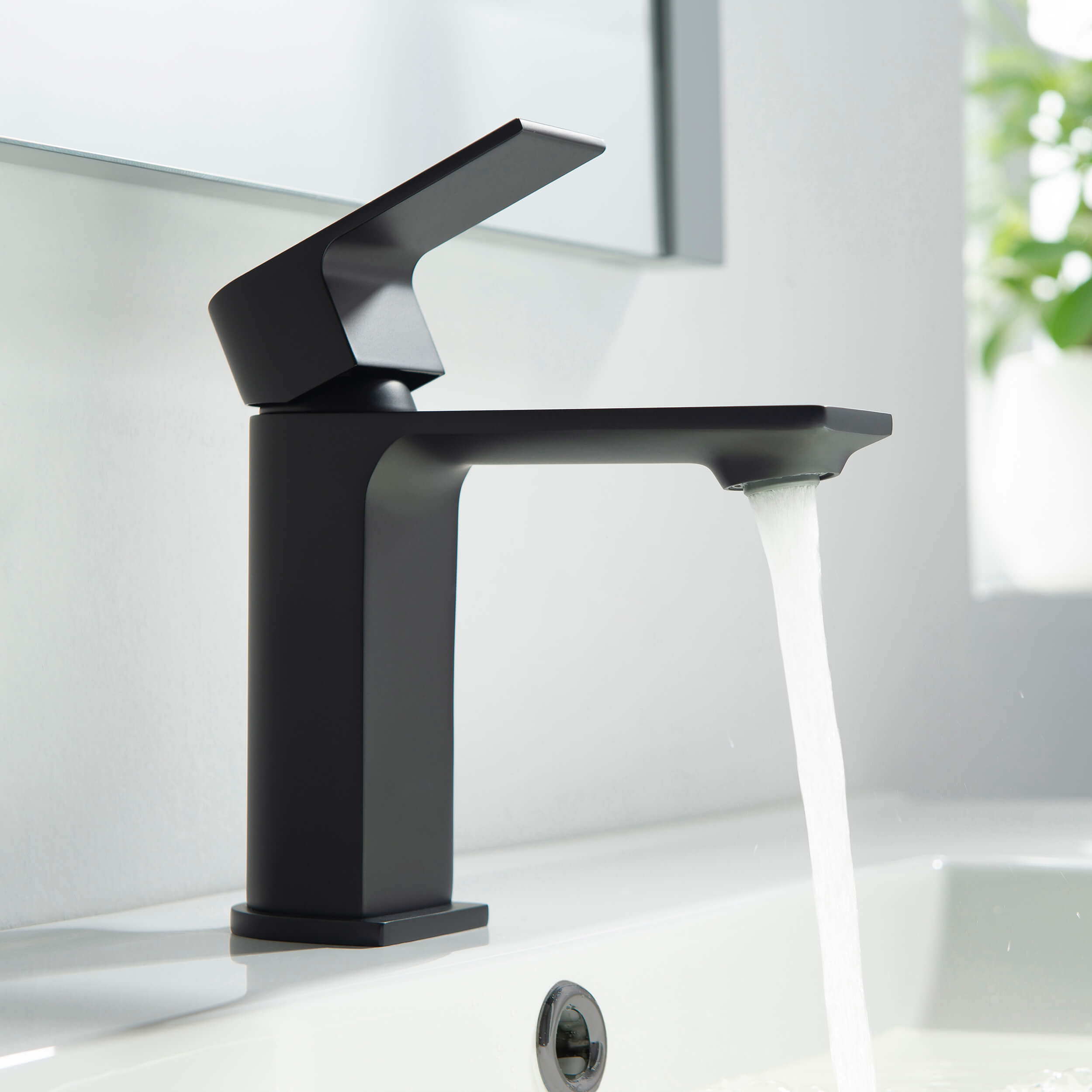 Aurora Single Handle Bathroom Vanity Sink Faucet with Pop Up Drain
