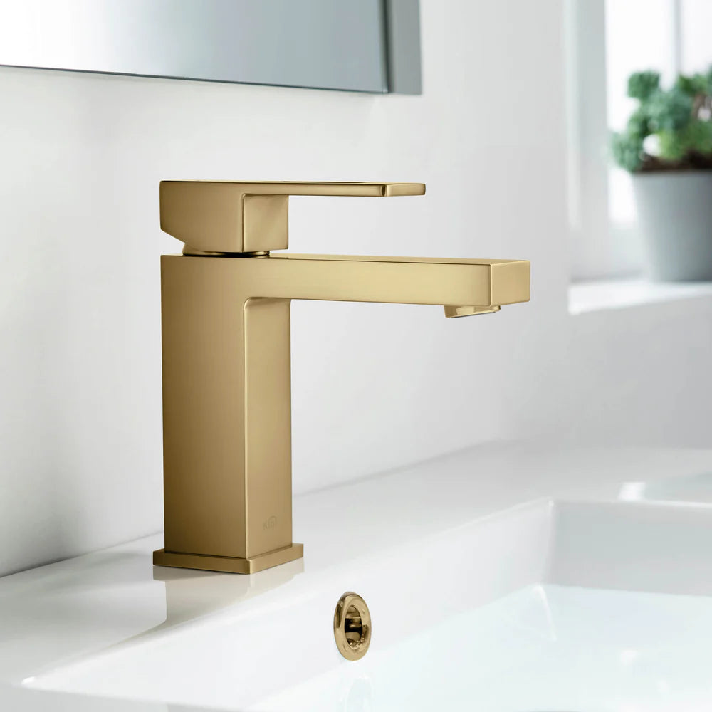 Quadra Single Handle Bathroom Vanity Sink Faucet with Pop Up Drain