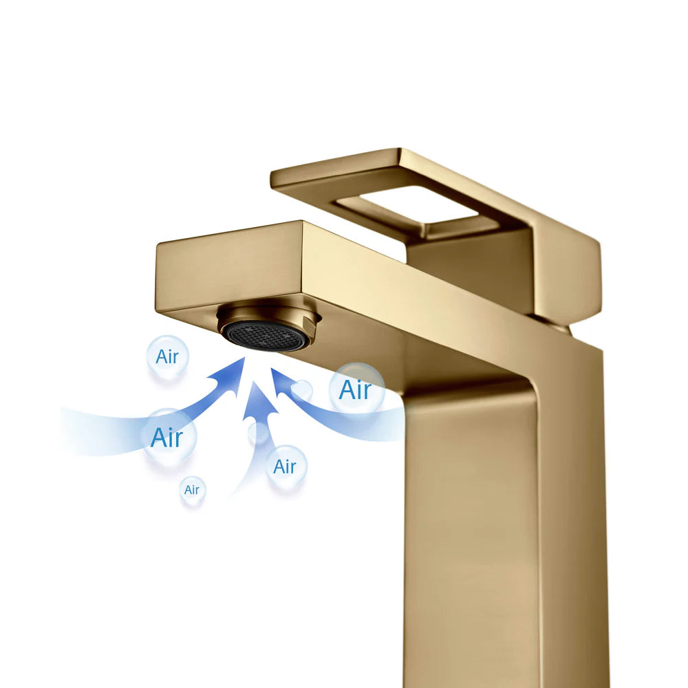 Quadra Single Handle Bathroom Vanity Sink Faucet with Pop Up Drain