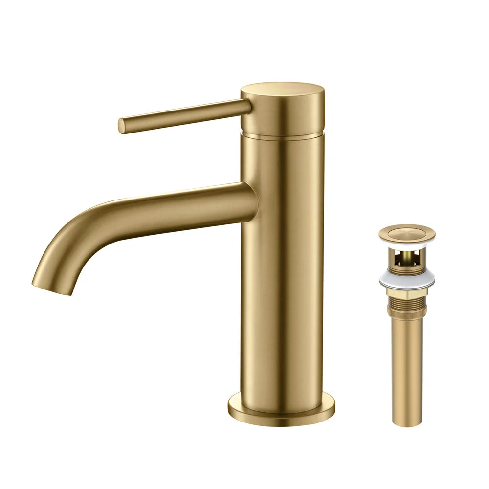 Halo Single Handle Bathroom Vanity Sink Faucet with Pop Up Drain