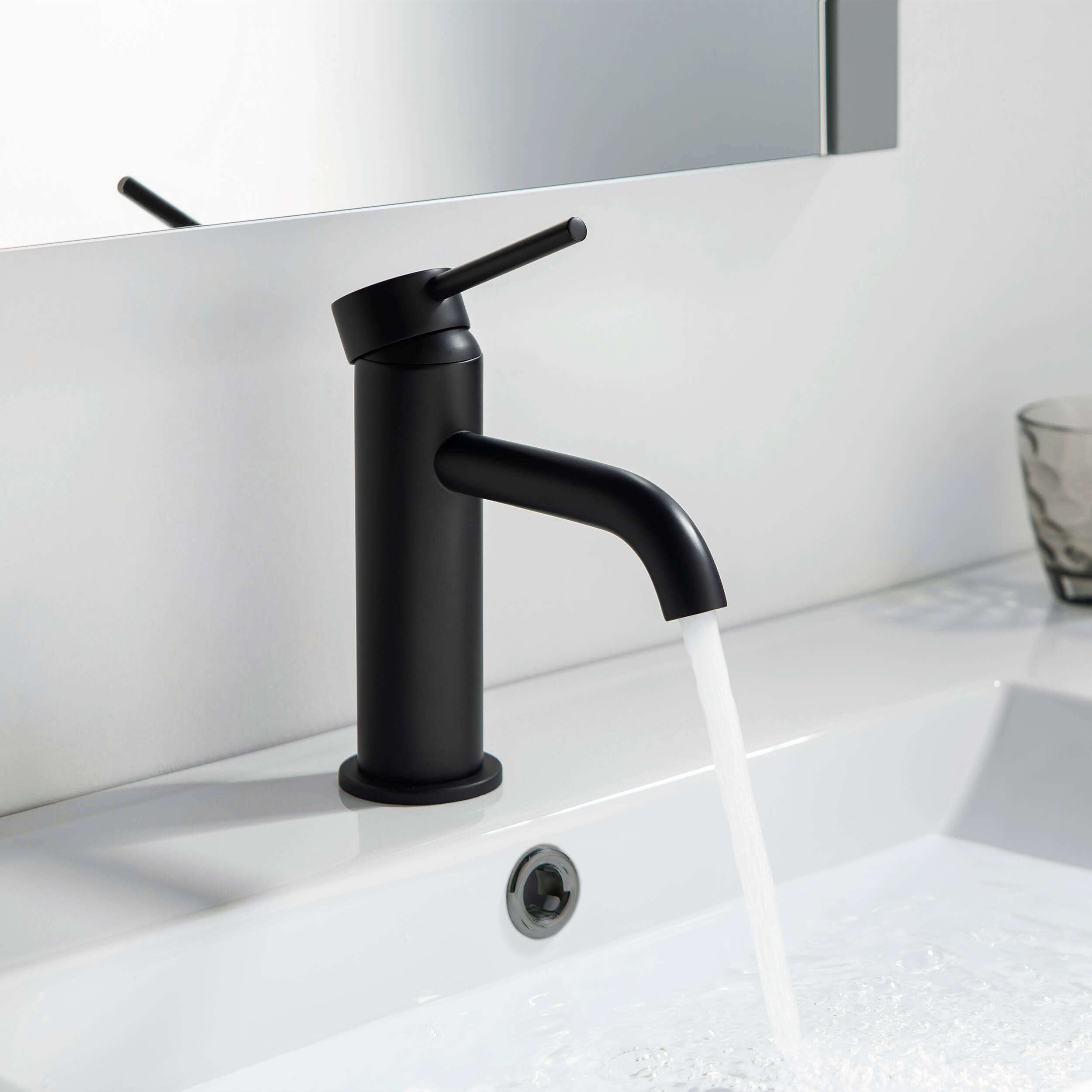 Halo Single Handle Bathroom Vanity Sink Faucet with Pop Up Drain