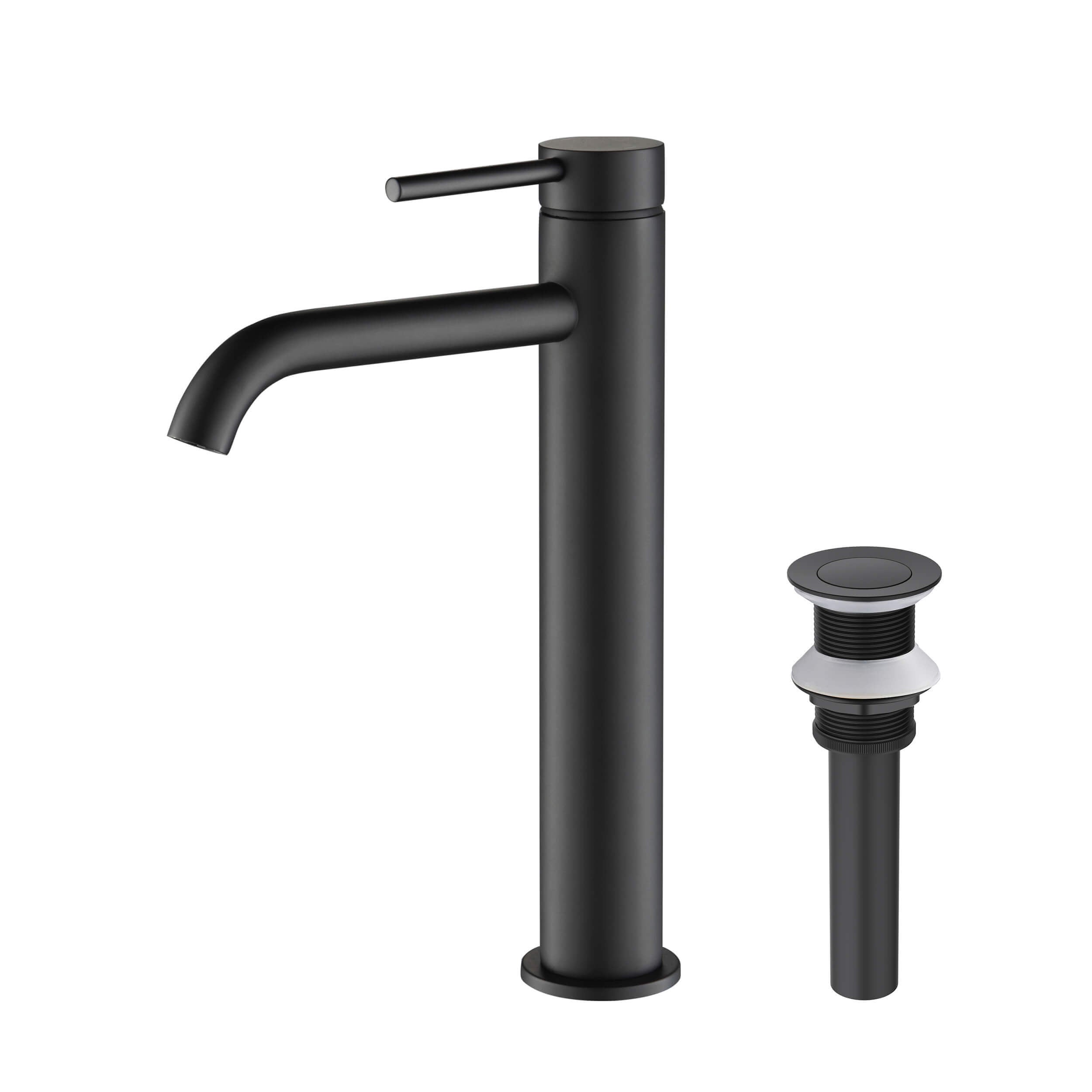 Halo Single Handle Bathroom Vessel Sink Faucet with Pop Up Drain