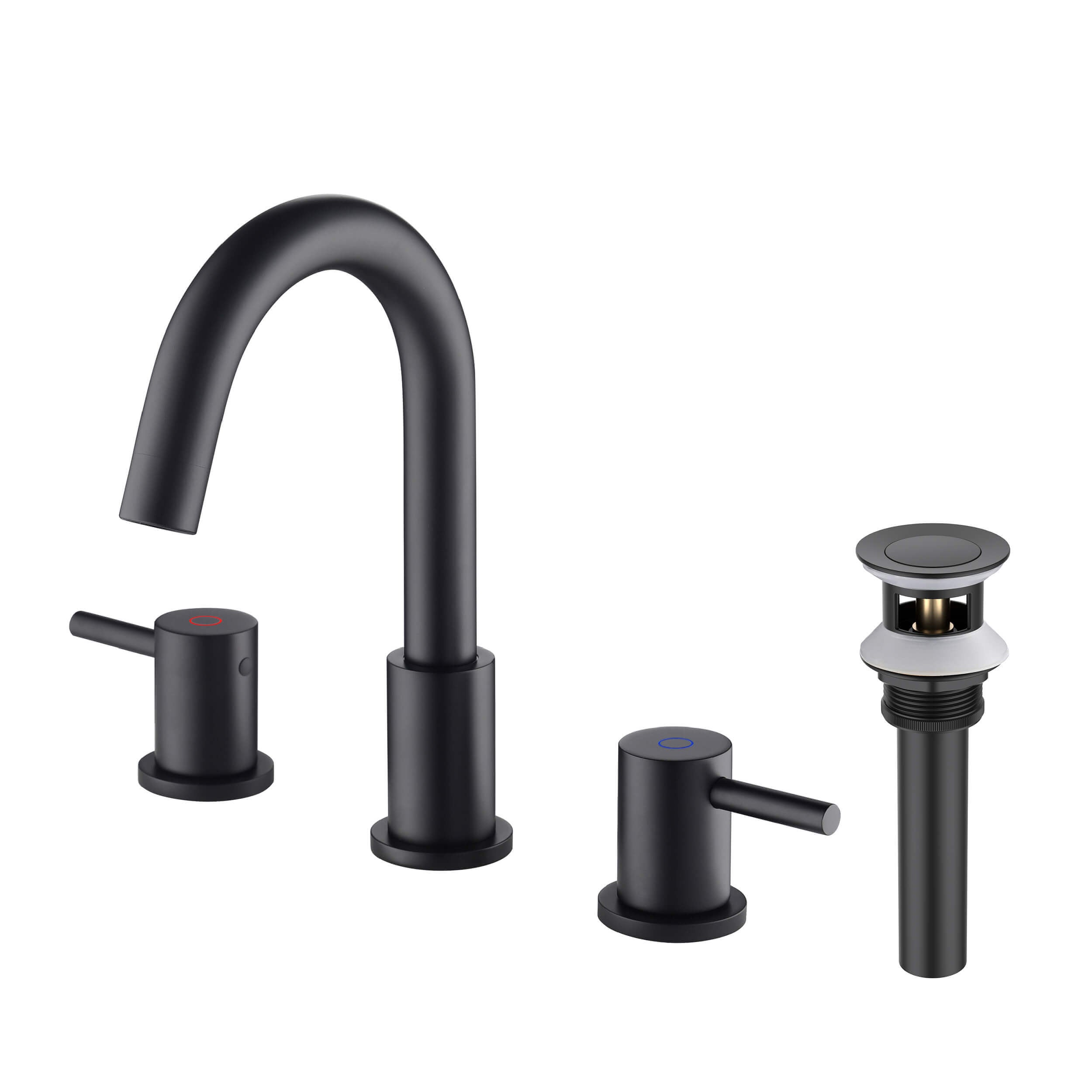 Halo 8" Widespread High-Arc Bathroom Sink Faucet with Drain Assembly