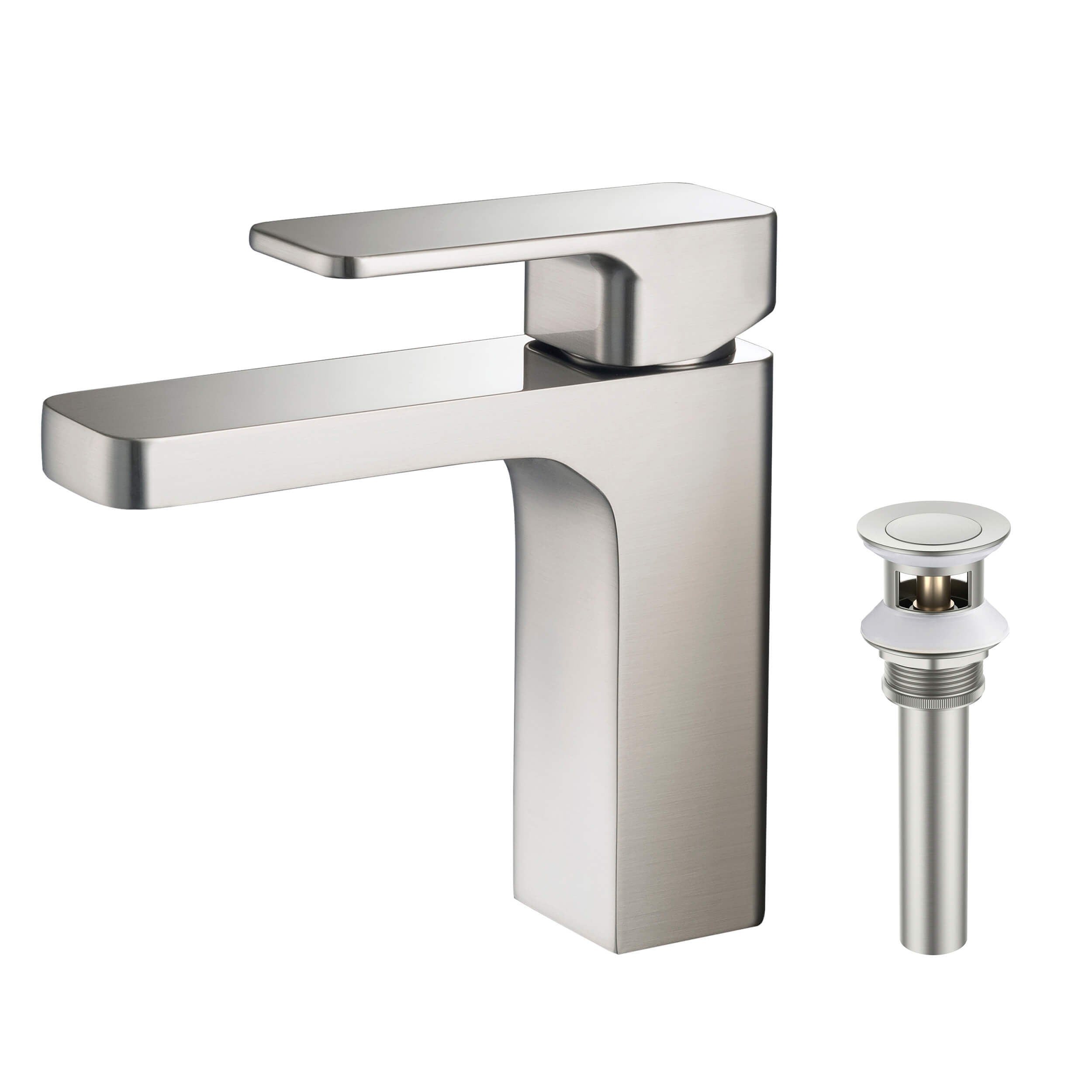 Fusion Single Handle Bathroom Vanity Sink Faucet with Pop Up Drain
