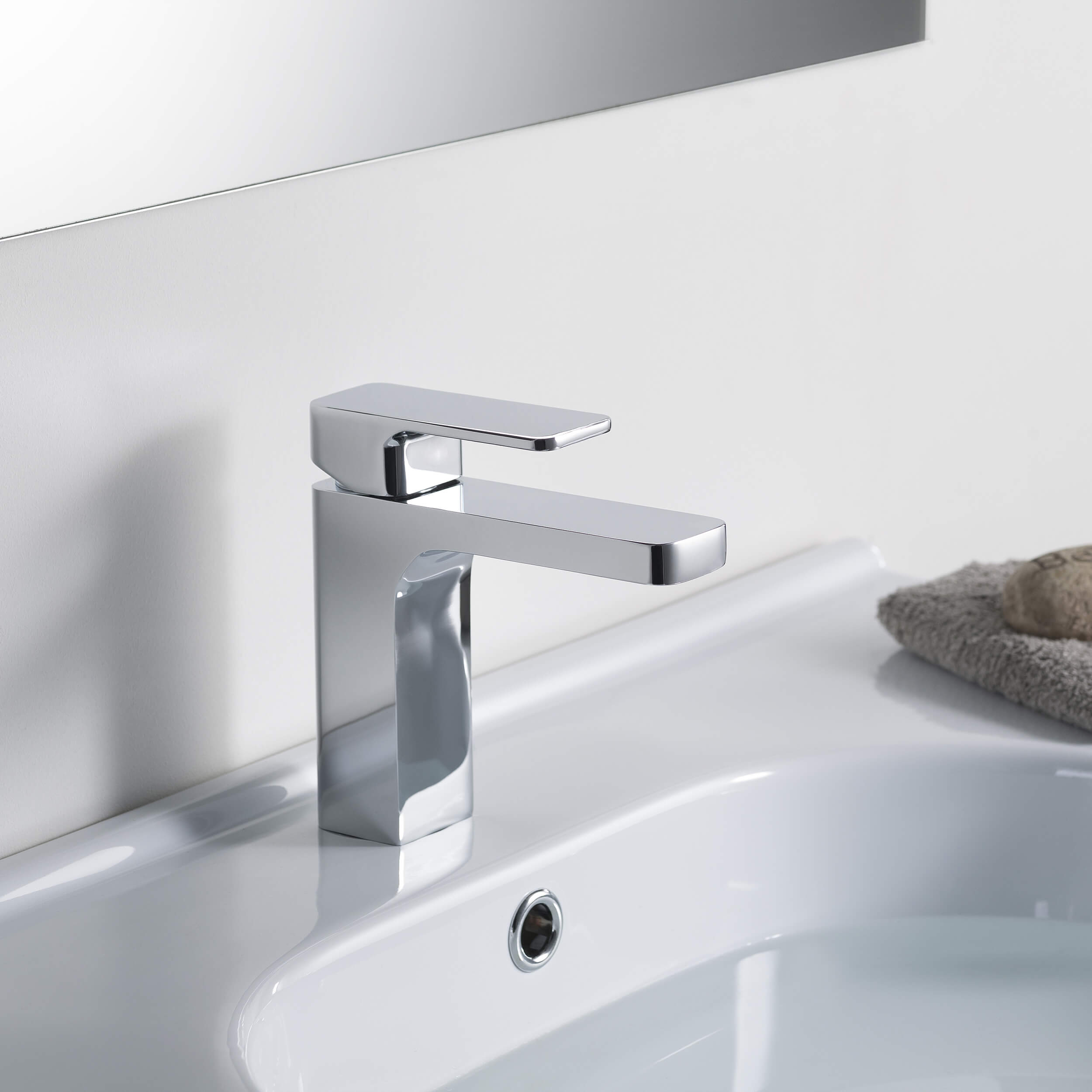Fusion Single Handle Bathroom Vanity Sink Faucet with Pop Up Drain