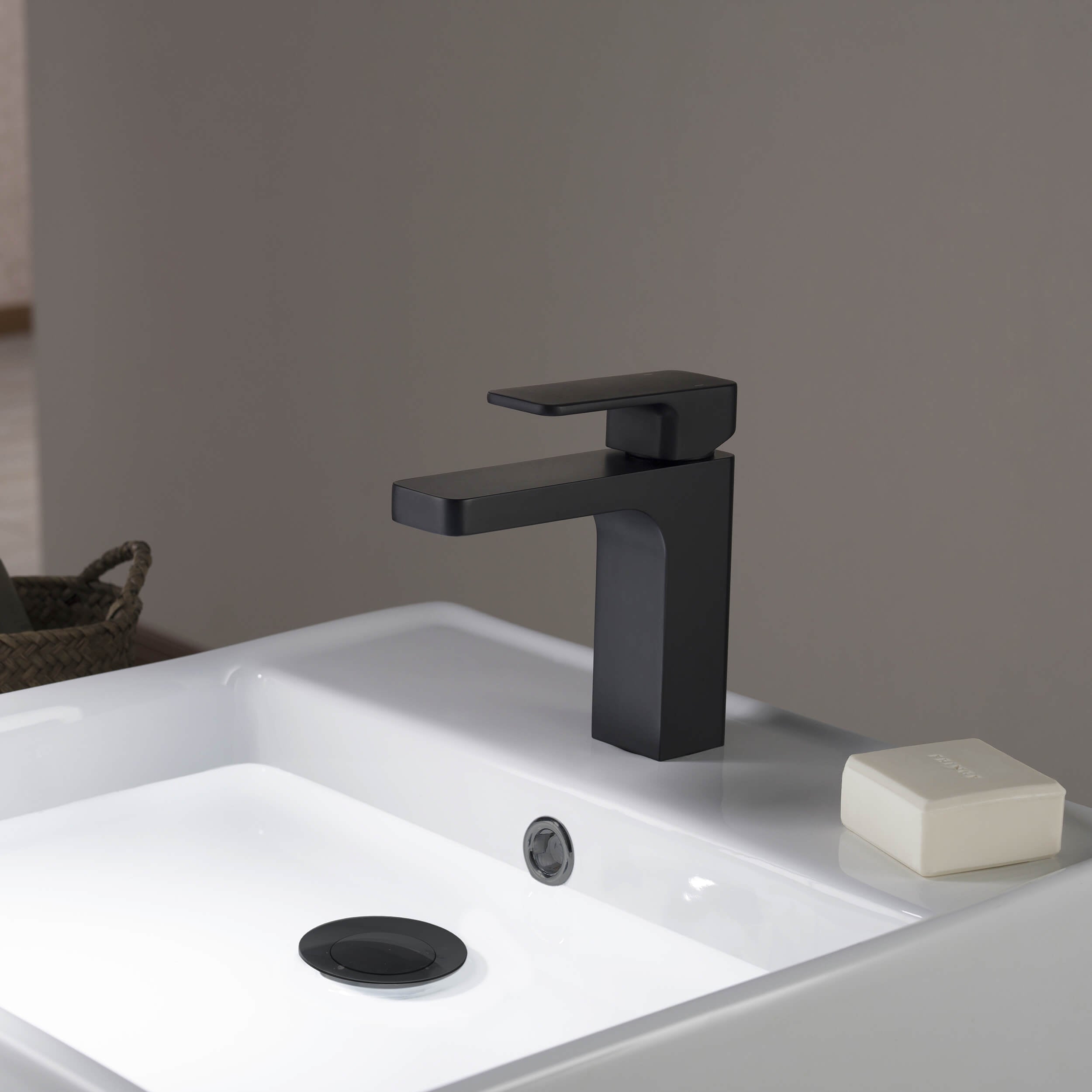 Fusion Single Handle Bathroom Vanity Sink Faucet with Pop Up Drain