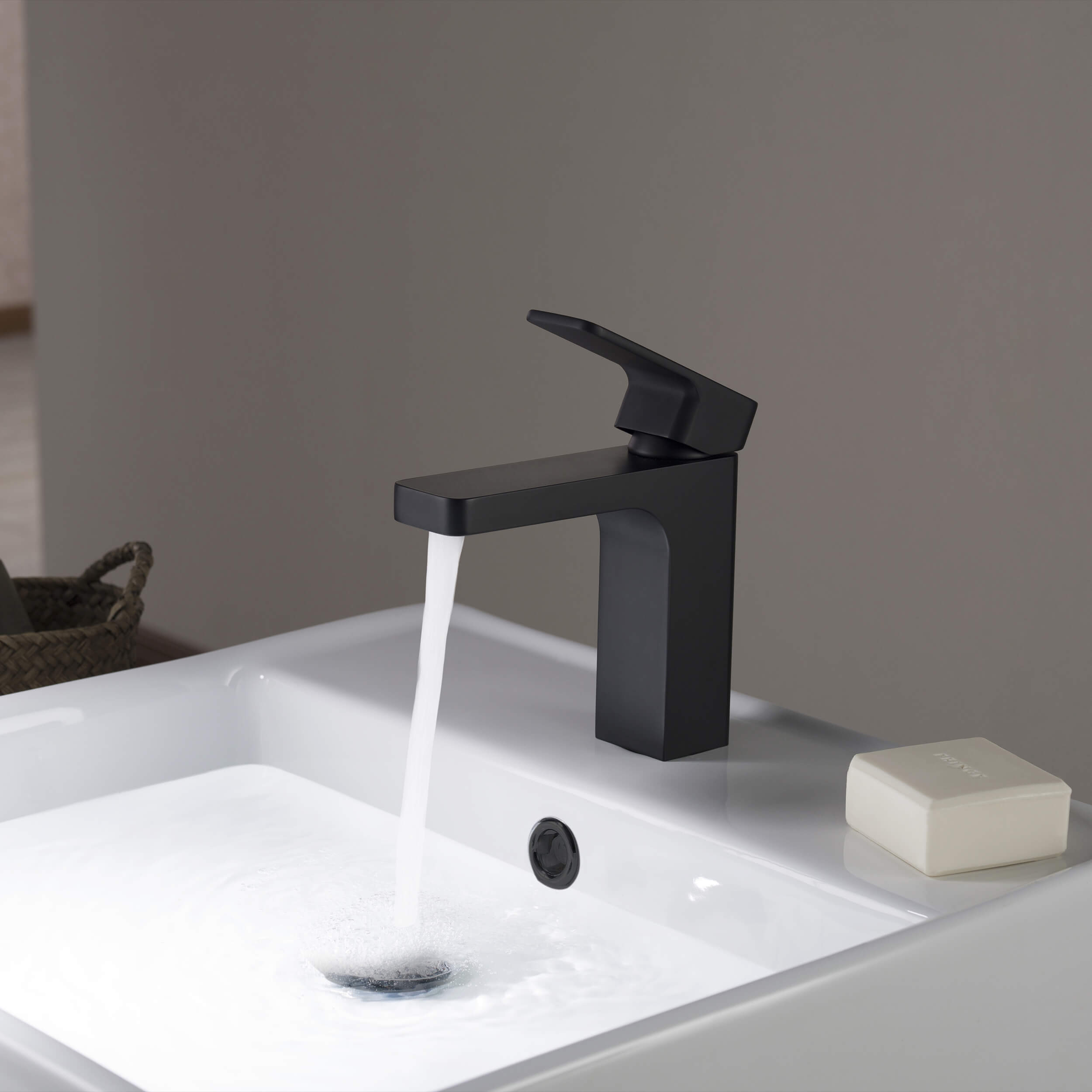 Fusion Single Handle Bathroom Vanity Sink Faucet with Pop Up Drain