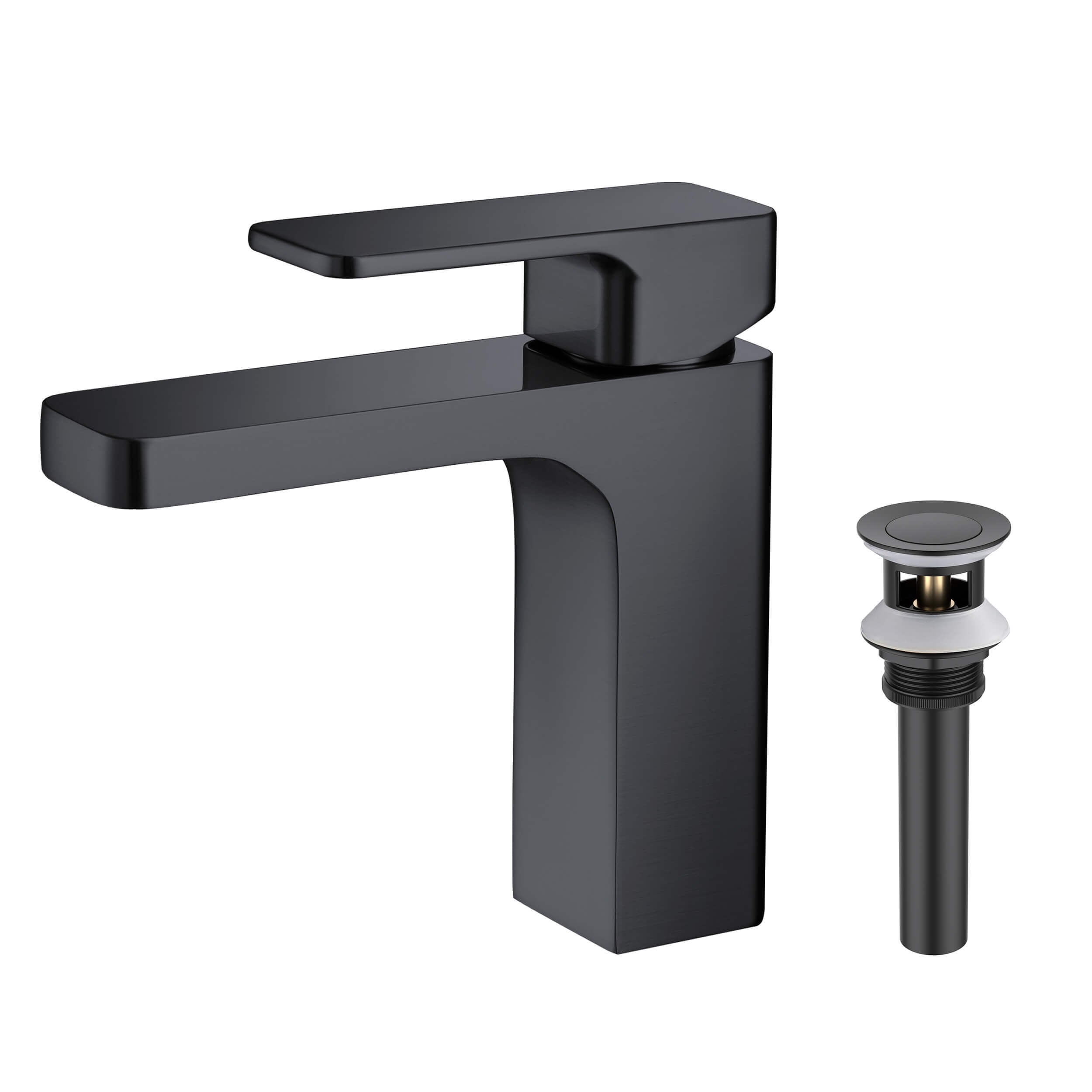 Fusion Single Handle Bathroom Vanity Sink Faucet with Pop Up Drain