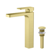 Fusion Single Handle Bathroom Vessel Sink Faucet with Pop Up Drain