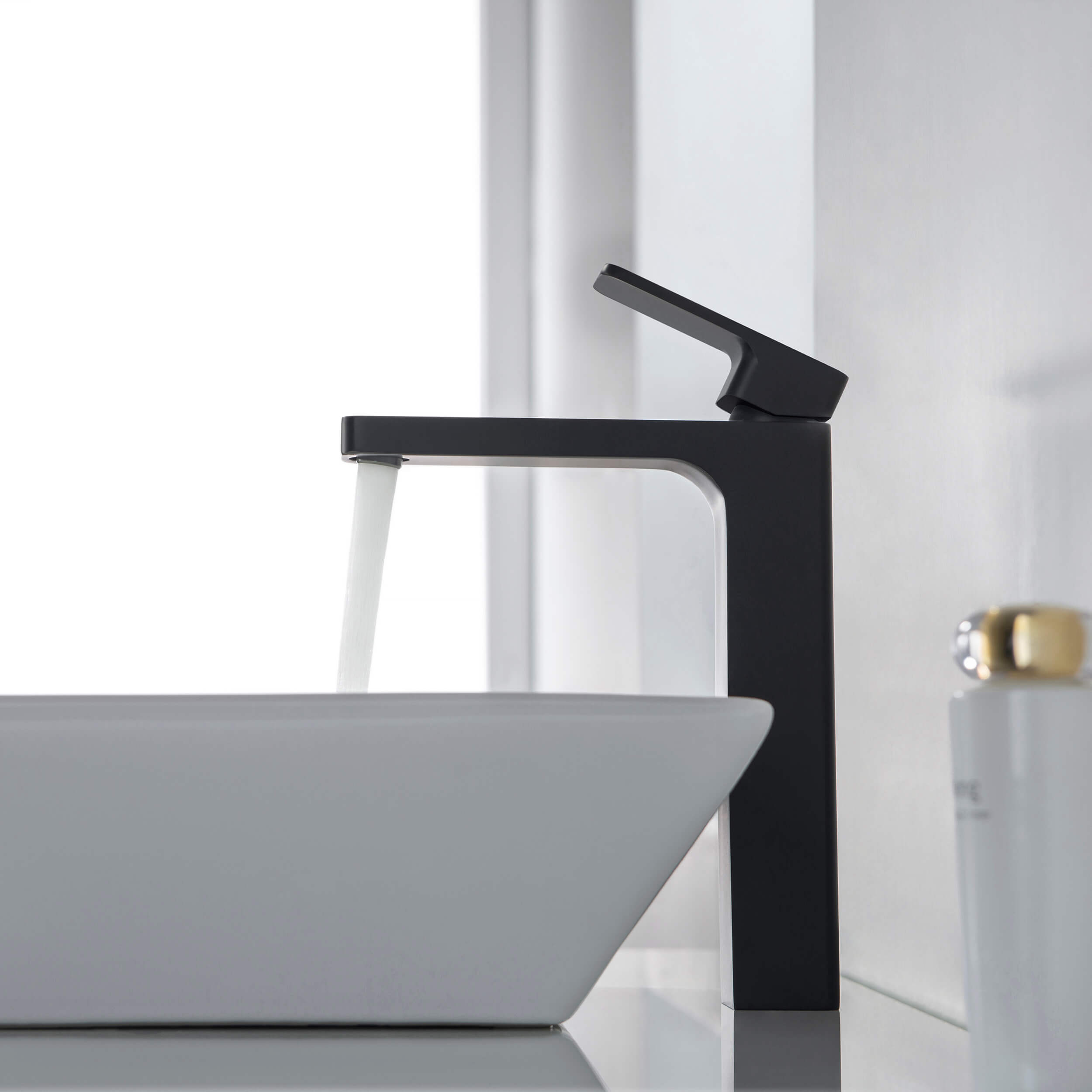 Fusion Single Handle Bathroom Vessel Sink Faucet with Pop Up Drain