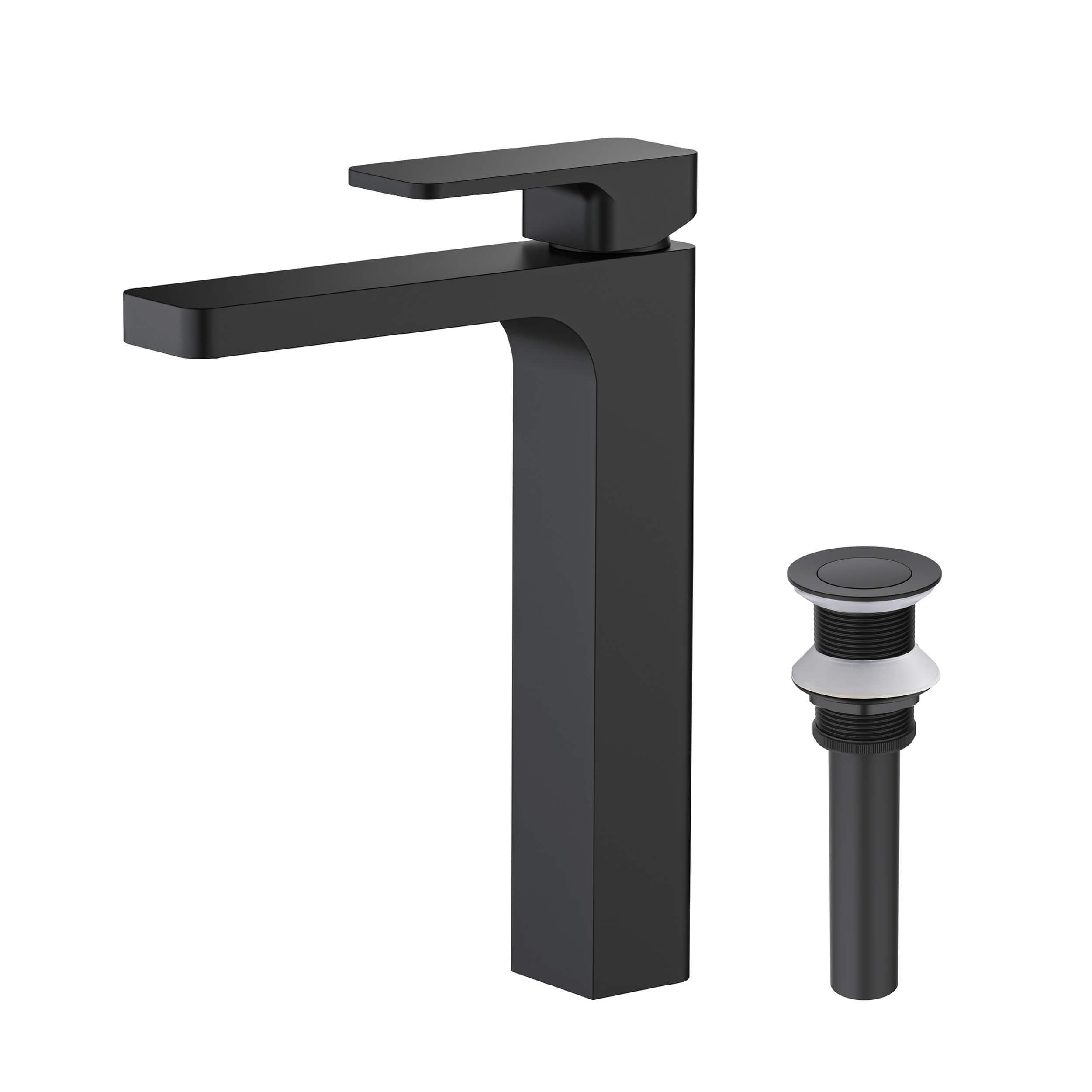 Fusion Single Handle Bathroom Vessel Sink Faucet with Pop Up Drain
