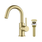 Halo Single Handle High-Arc Bathroom Sink Faucet with Pop Up Drain