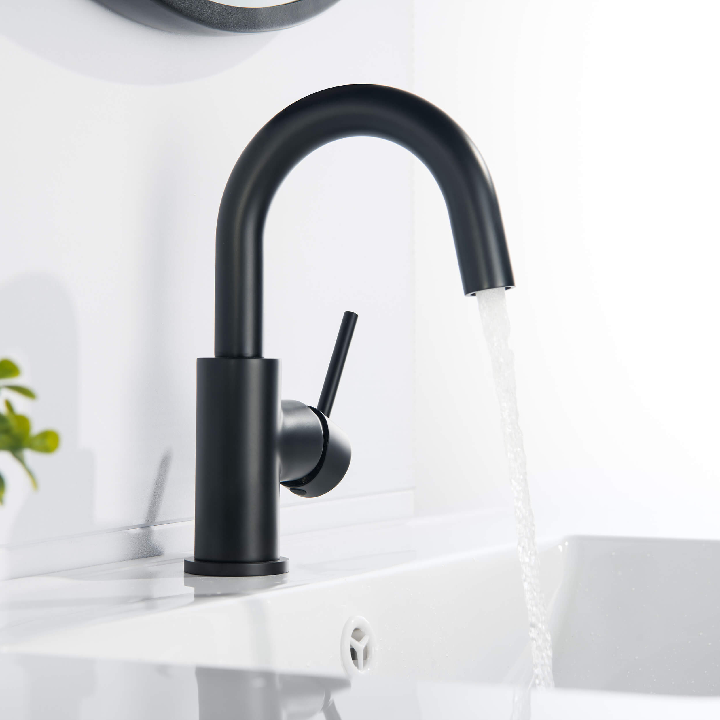 Halo Single Handle High-Arc Bathroom Sink Faucet with Pop Up Drain