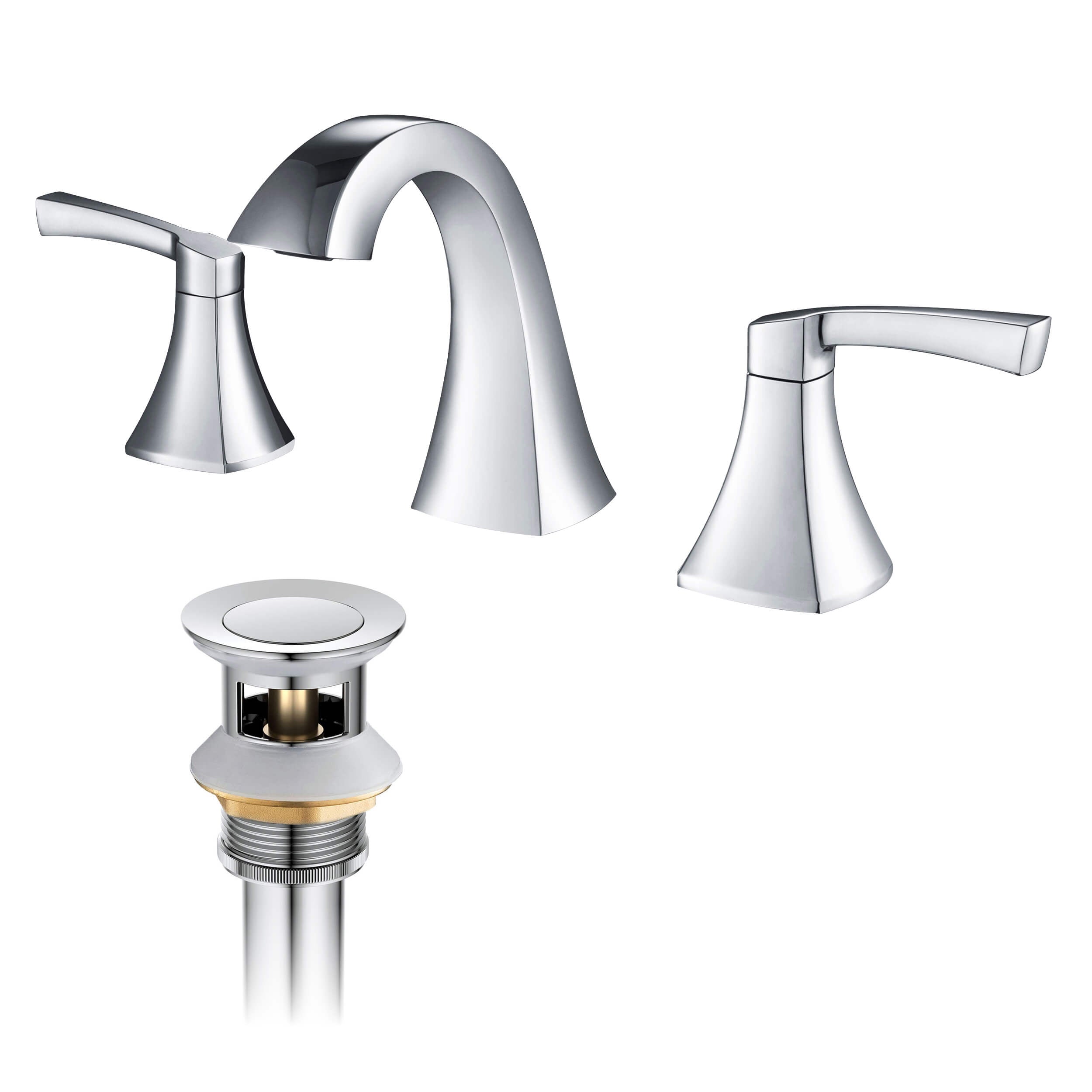 Vermont 8" Widespread Bathroom Sink Faucet with Drain Assembly