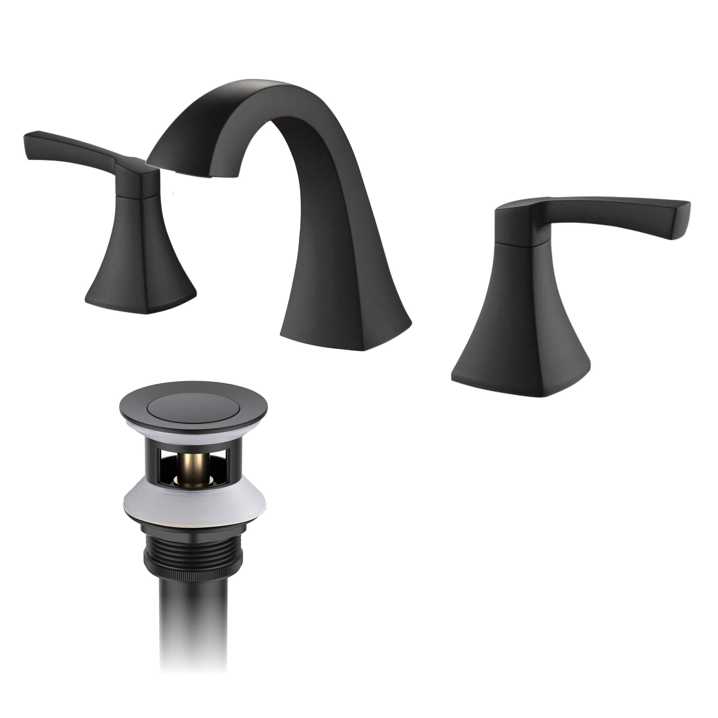 Vermont 8" Widespread Bathroom Sink Faucet with Drain Assembly
