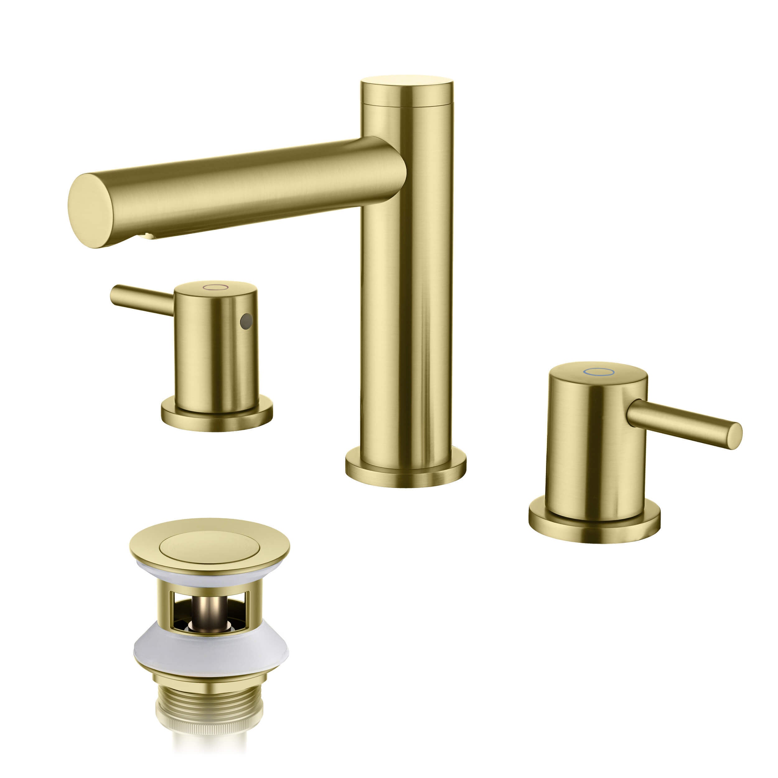 Halo 8" Widespread Bathroom Sink Faucet with Drain Assembly