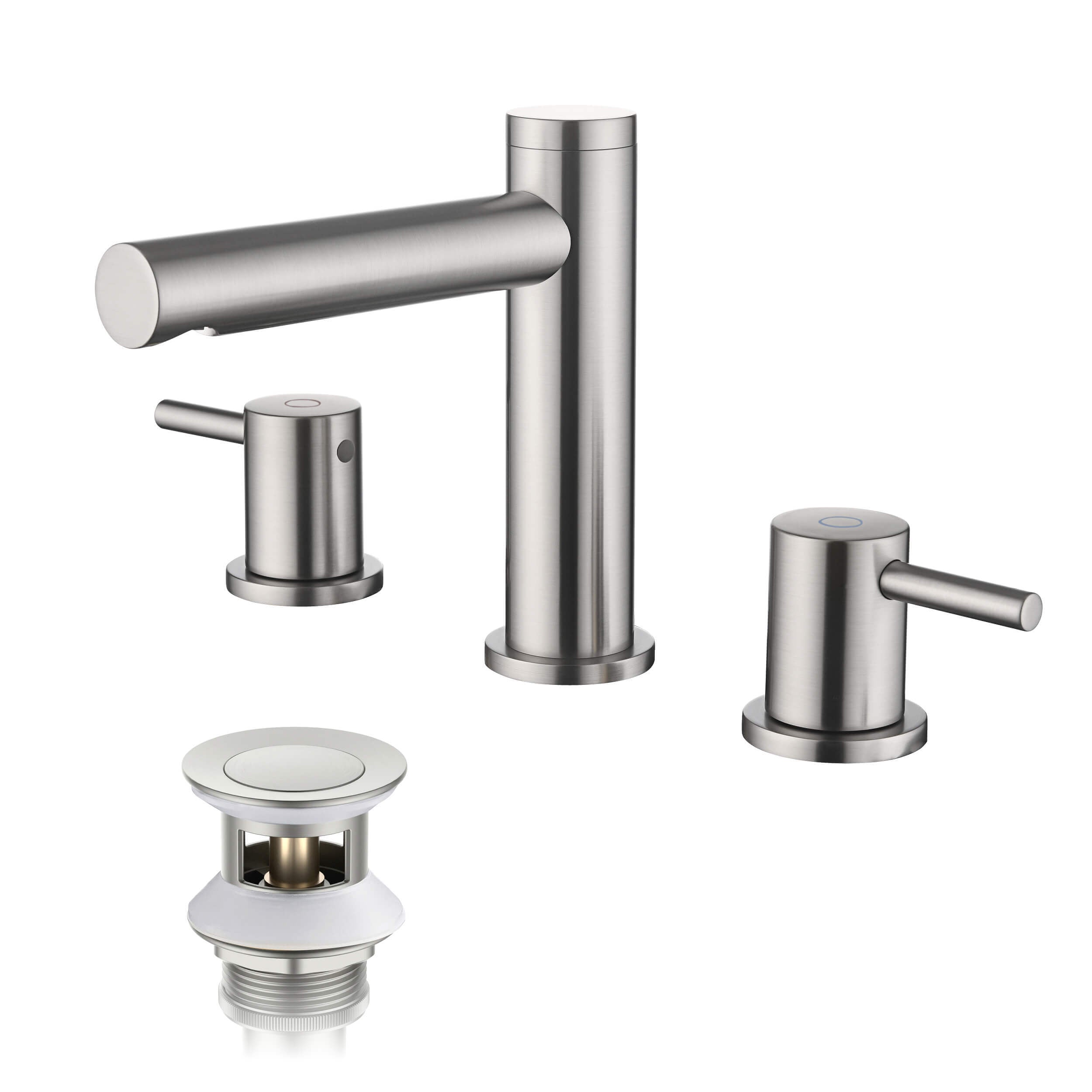 Halo 8" Widespread Bathroom Sink Faucet with Drain Assembly