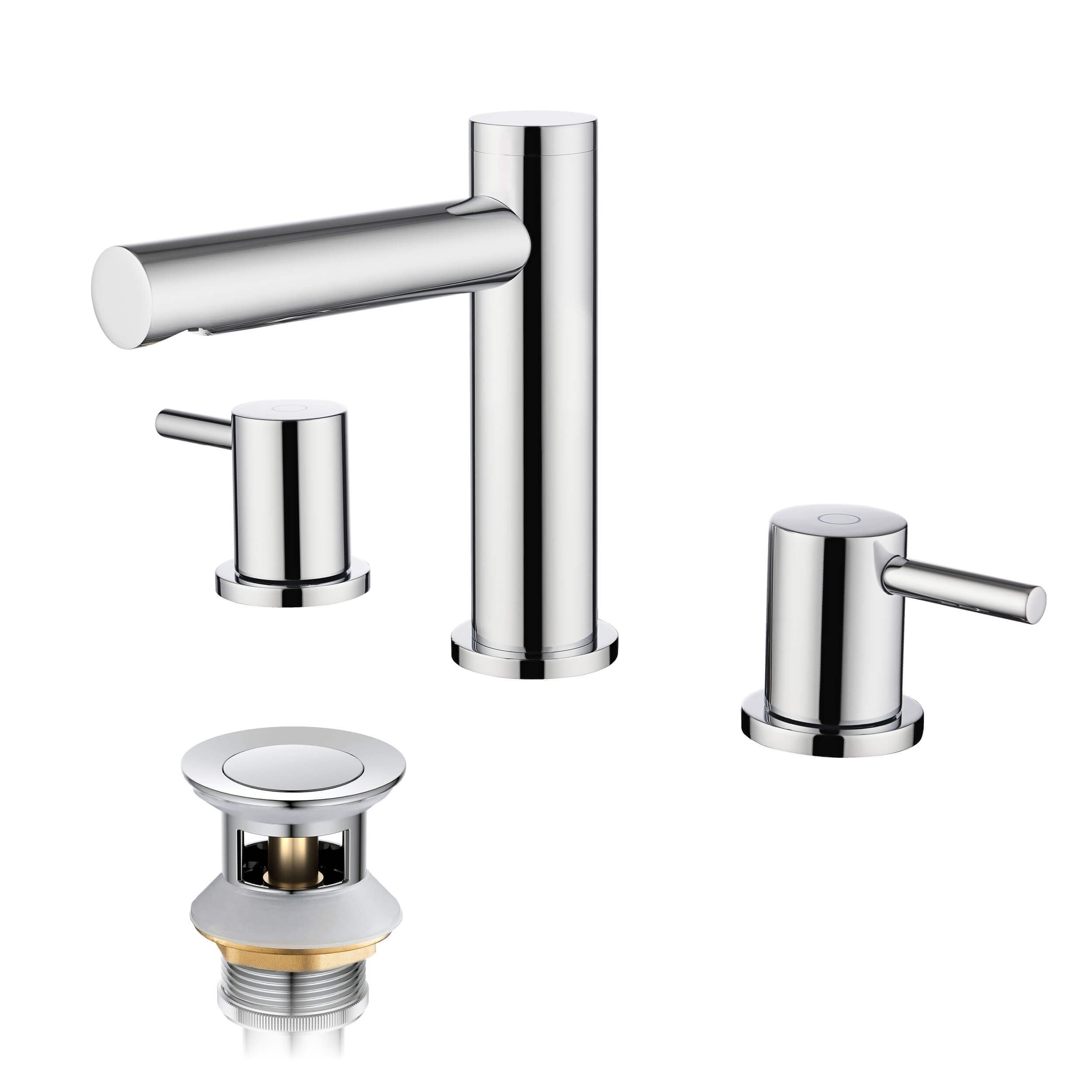 Halo 8" Widespread Bathroom Sink Faucet with Drain Assembly