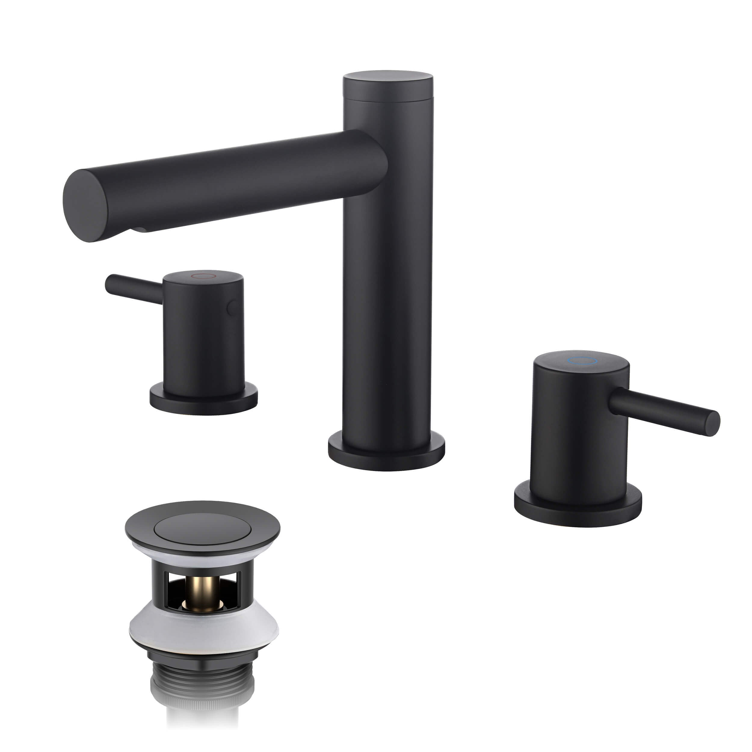 Halo 8" Widespread Bathroom Sink Faucet with Drain Assembly