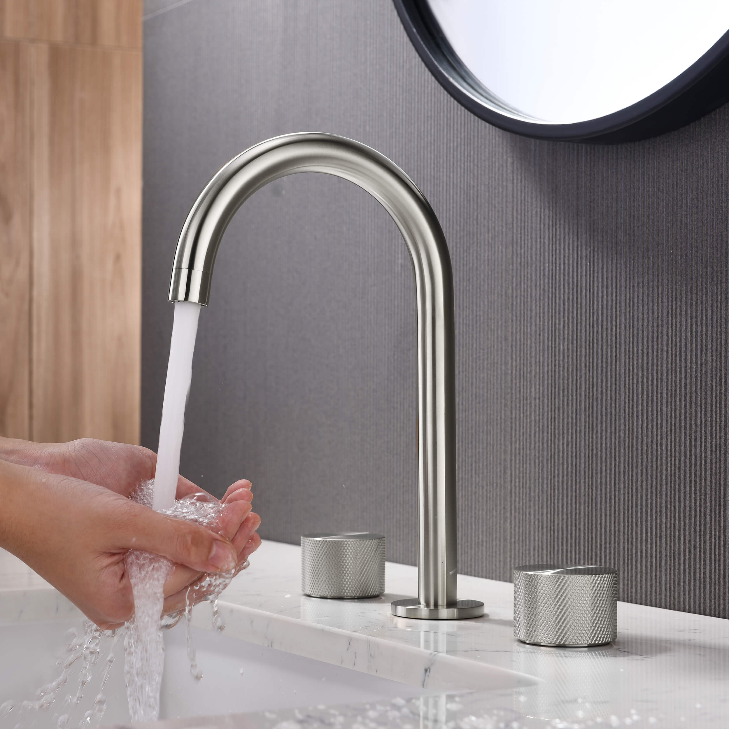 Verona 8" Widespread Bathroom Sink Faucet with Drain Assembly