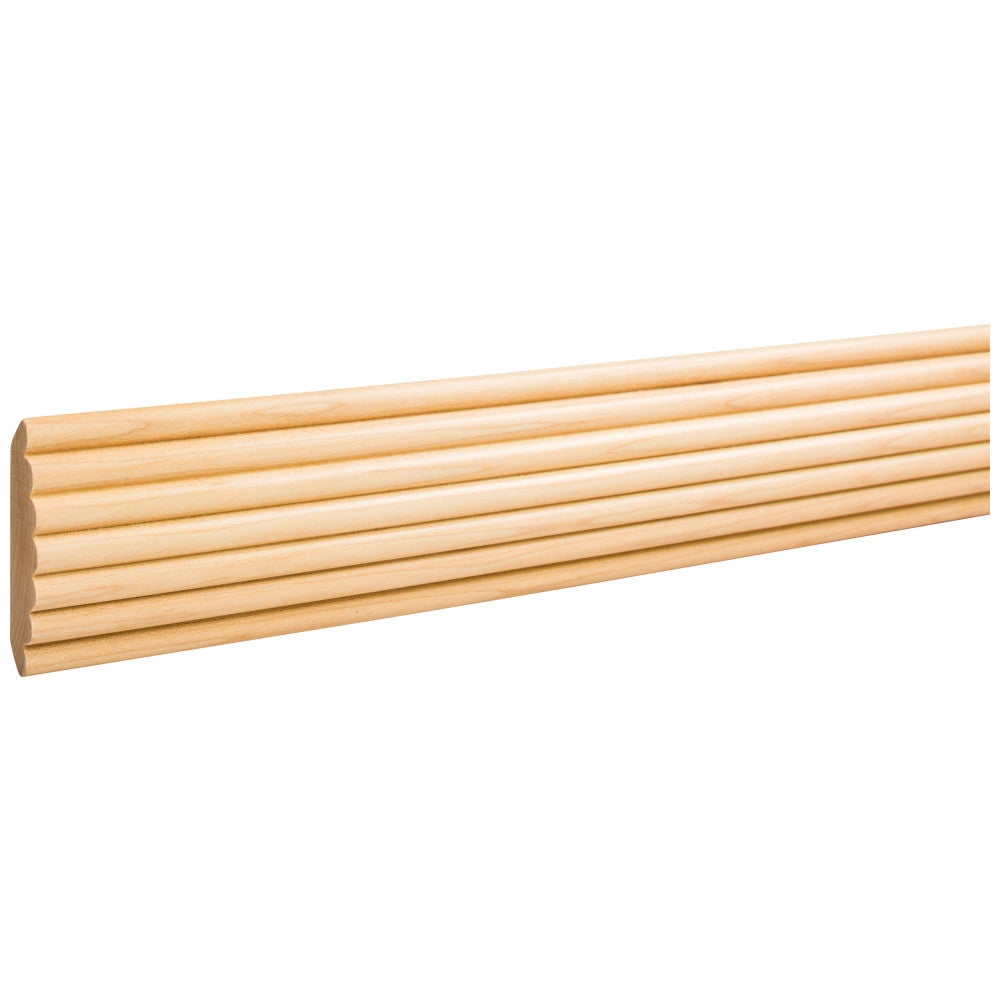 Hardware Resources 3/4" D x 2-5/8" H Hard Maple Reed Corner Moulding