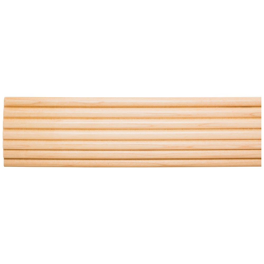 Hardware Resources 3/4" D x 2-5/8" H Hard Maple Reed Corner Moulding
