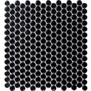 CC Mosaics Black Matte (12x12 Penny Round Mosaic)