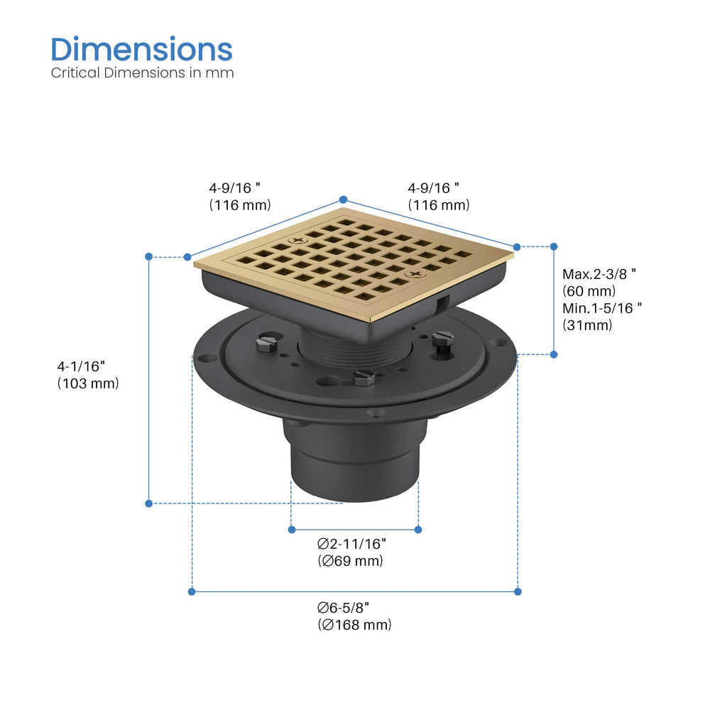 Casa 4" Tile-In Shower Drain
