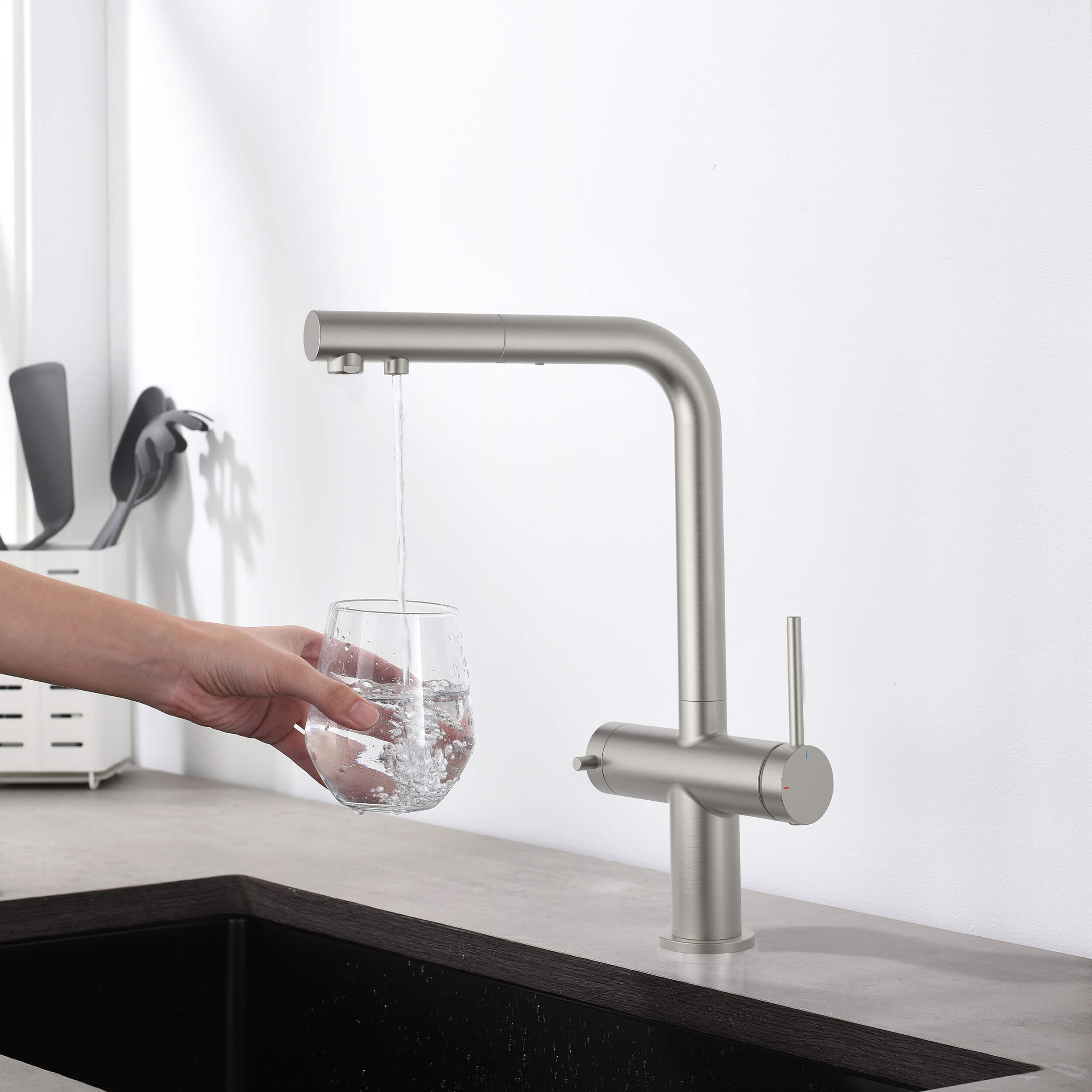 Halo 2-in-1 Pull Out Kitchen Filtration Faucet
