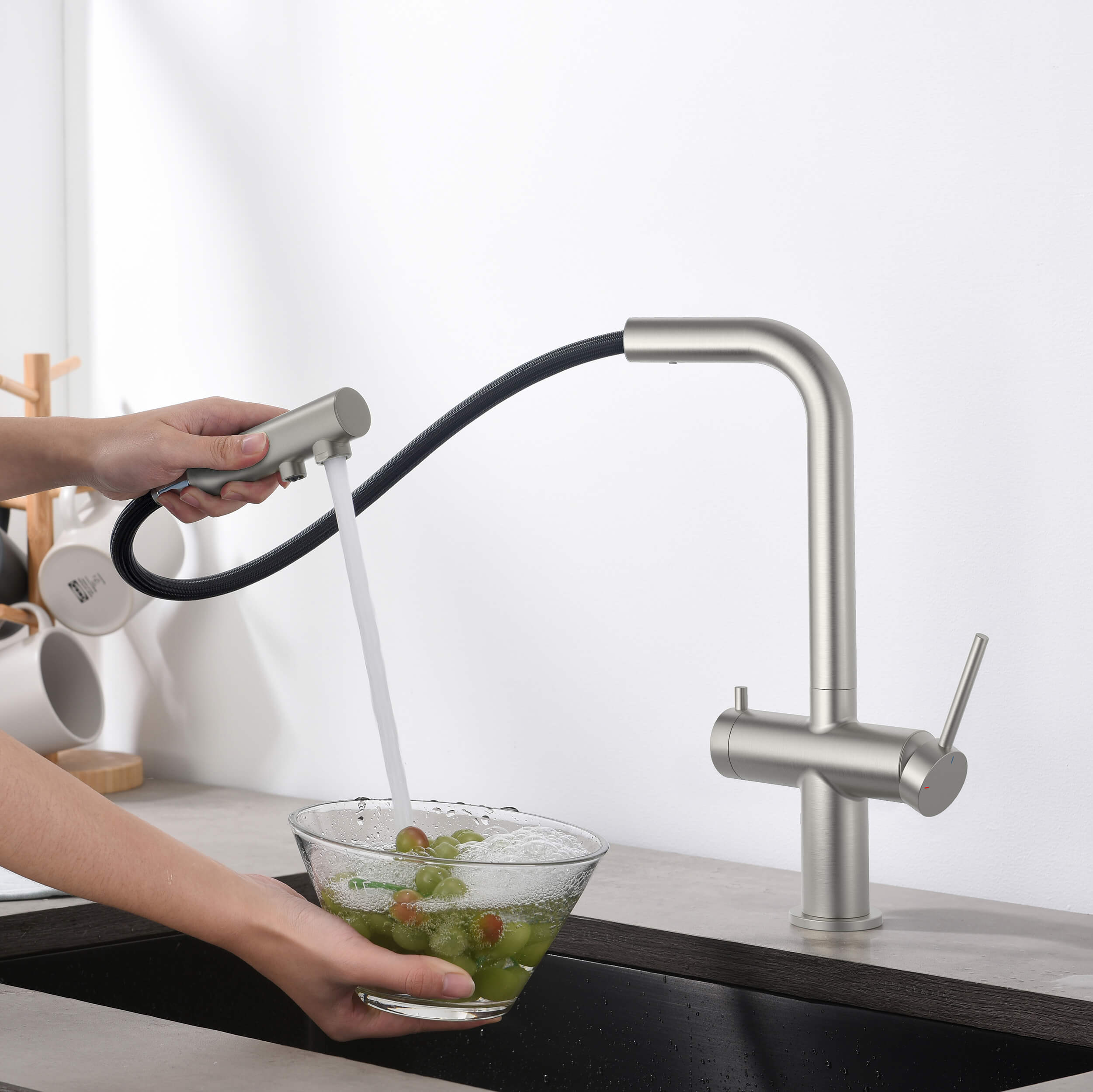 Halo 2-in-1 Pull Out Kitchen Filtration Faucet
