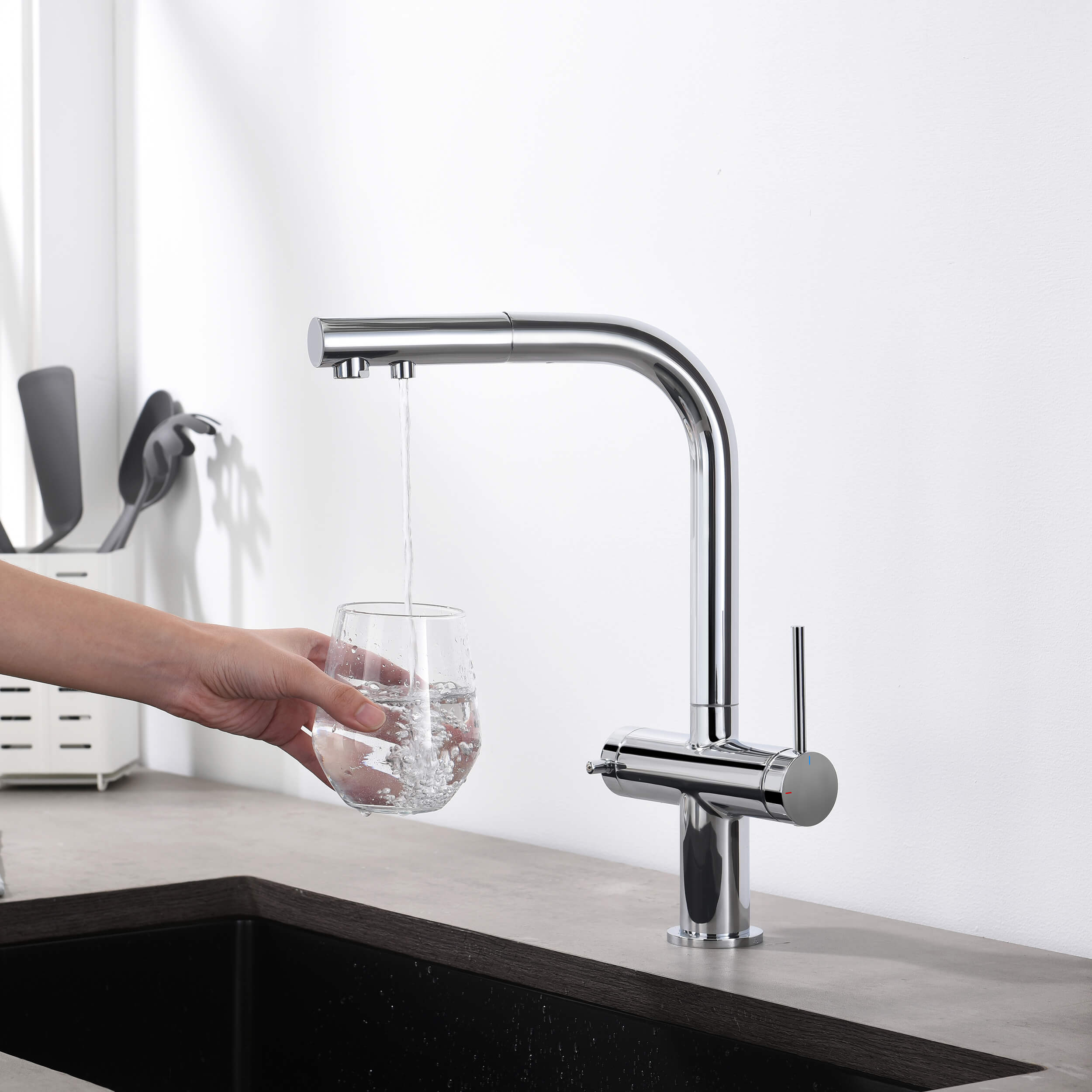 Halo 2-in-1 Pull Out Kitchen Filtration Faucet