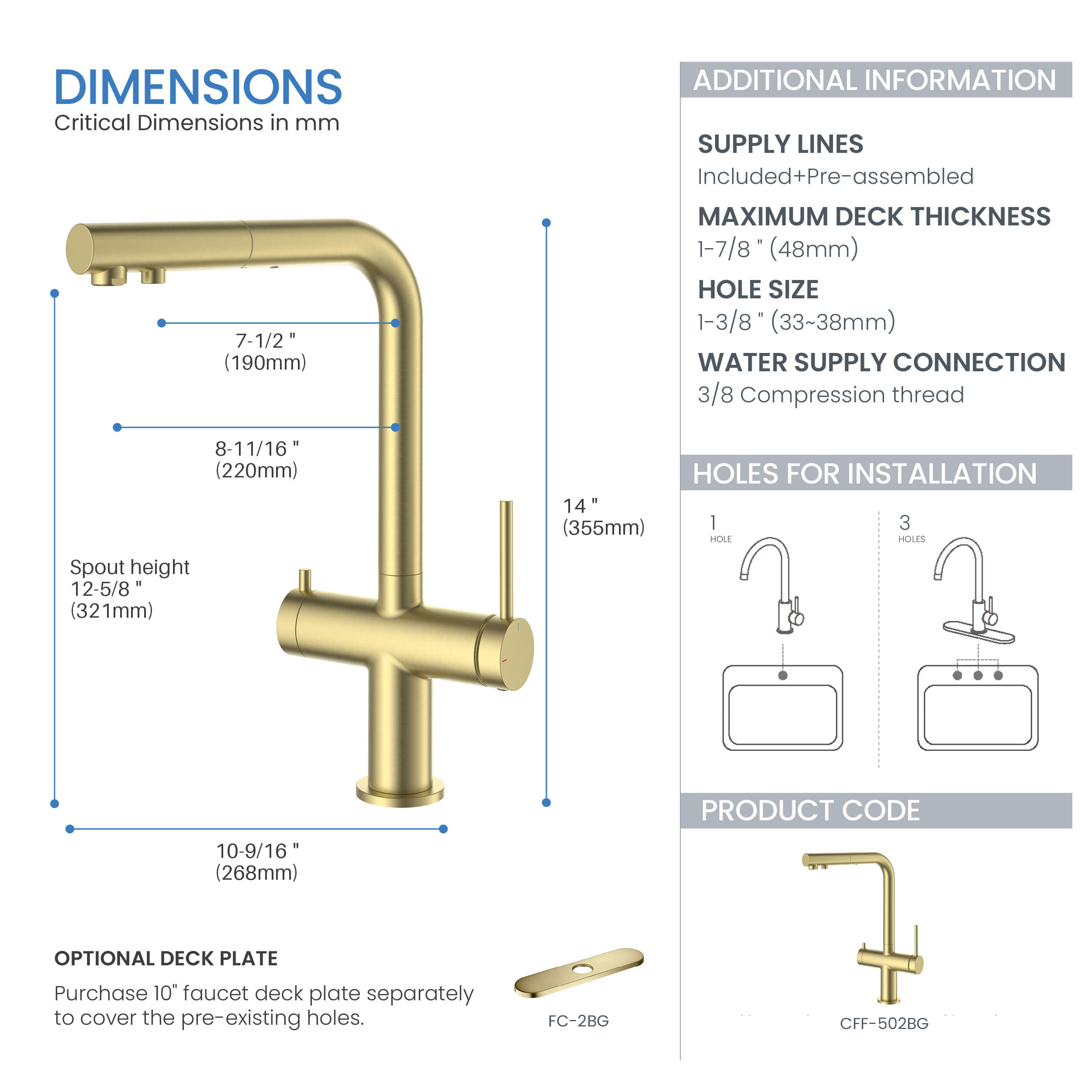 Halo 2-in-1 Pull Out Kitchen Filtration Faucet