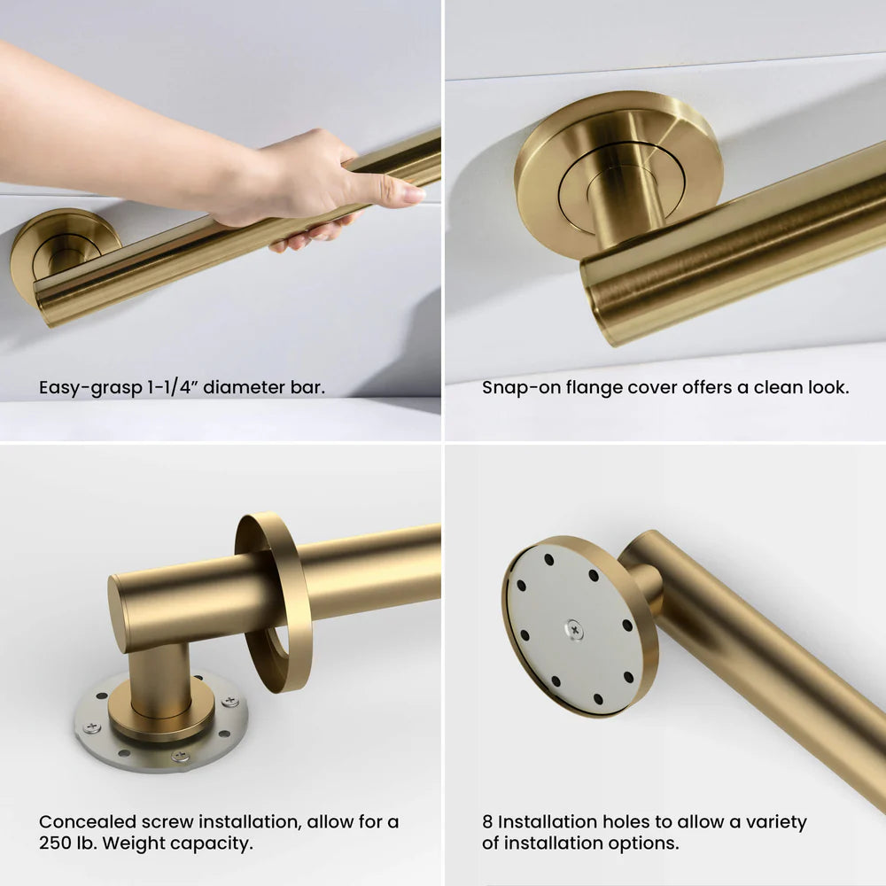 Casa 36" Stainless Steel Bathroom Safety Grab Bar