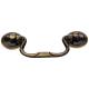 Hardware Resources 3-1/2" Center-to-Center Brushed Antique Brass Kingsport Cabinet Drop Pull